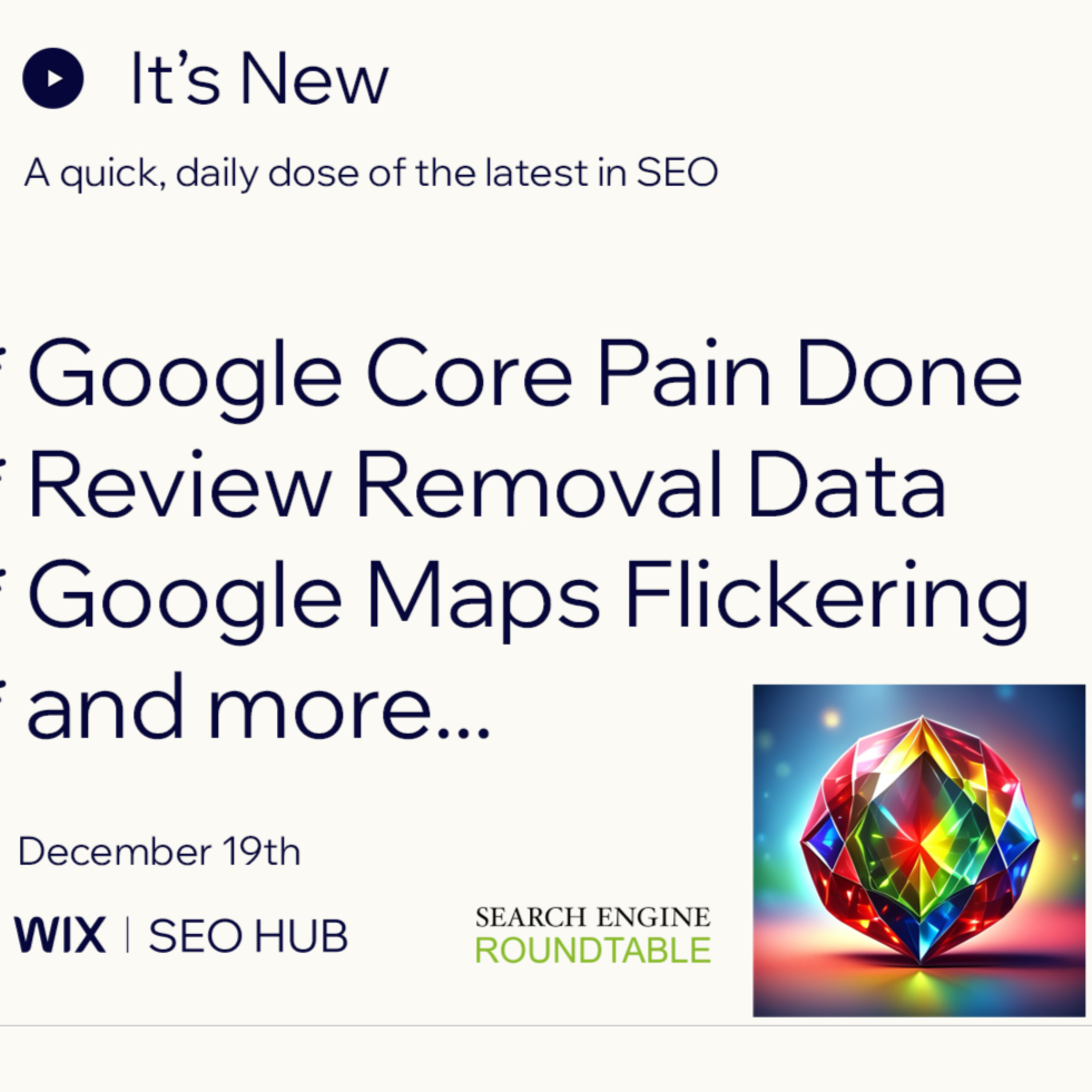 It’s New 12/19: Google Core Update Done, Google Reviews Data, Maps Flickering & More episode artwork