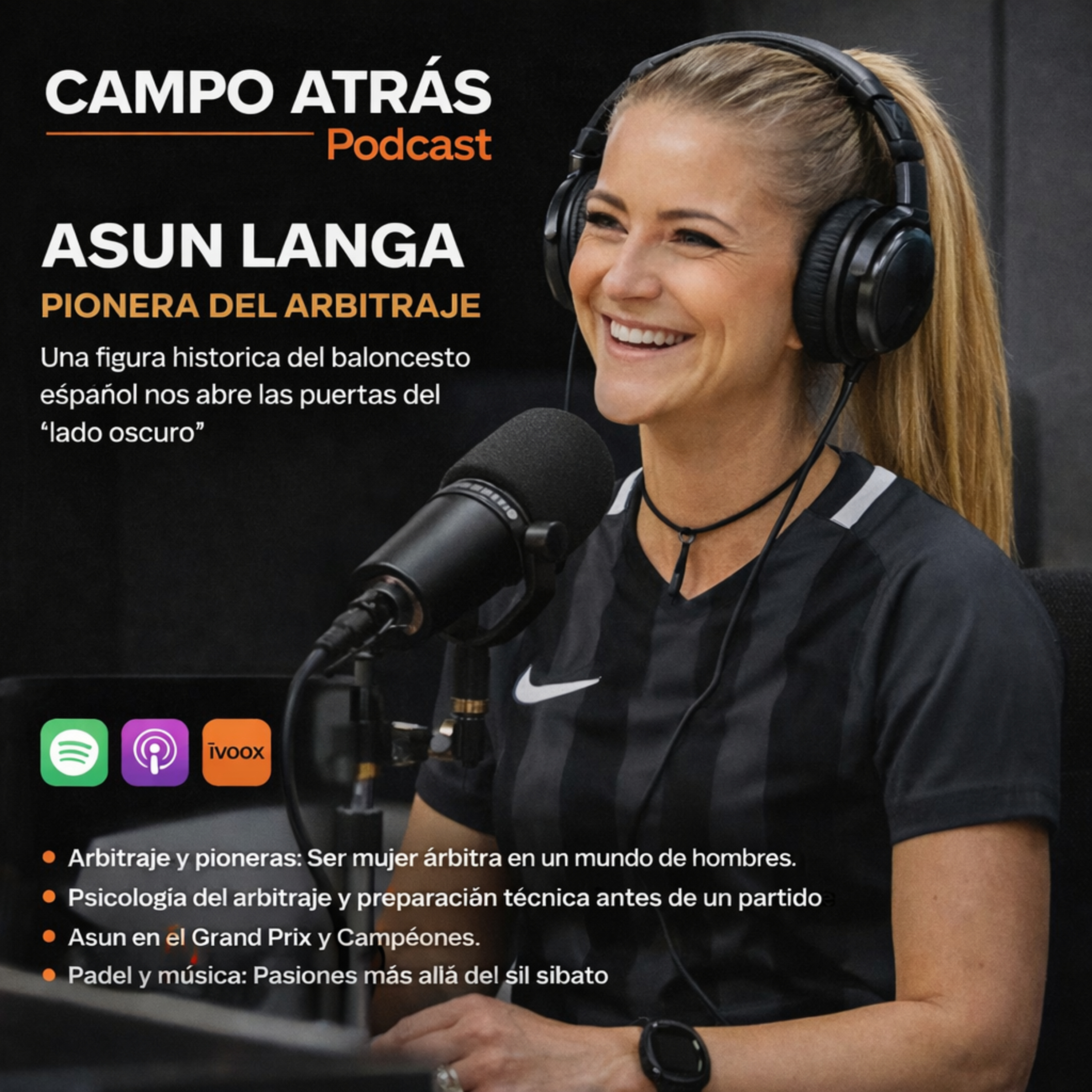 Asun Langa: El lado humano del silbato, de las canchas de élite al "Grand Prix"