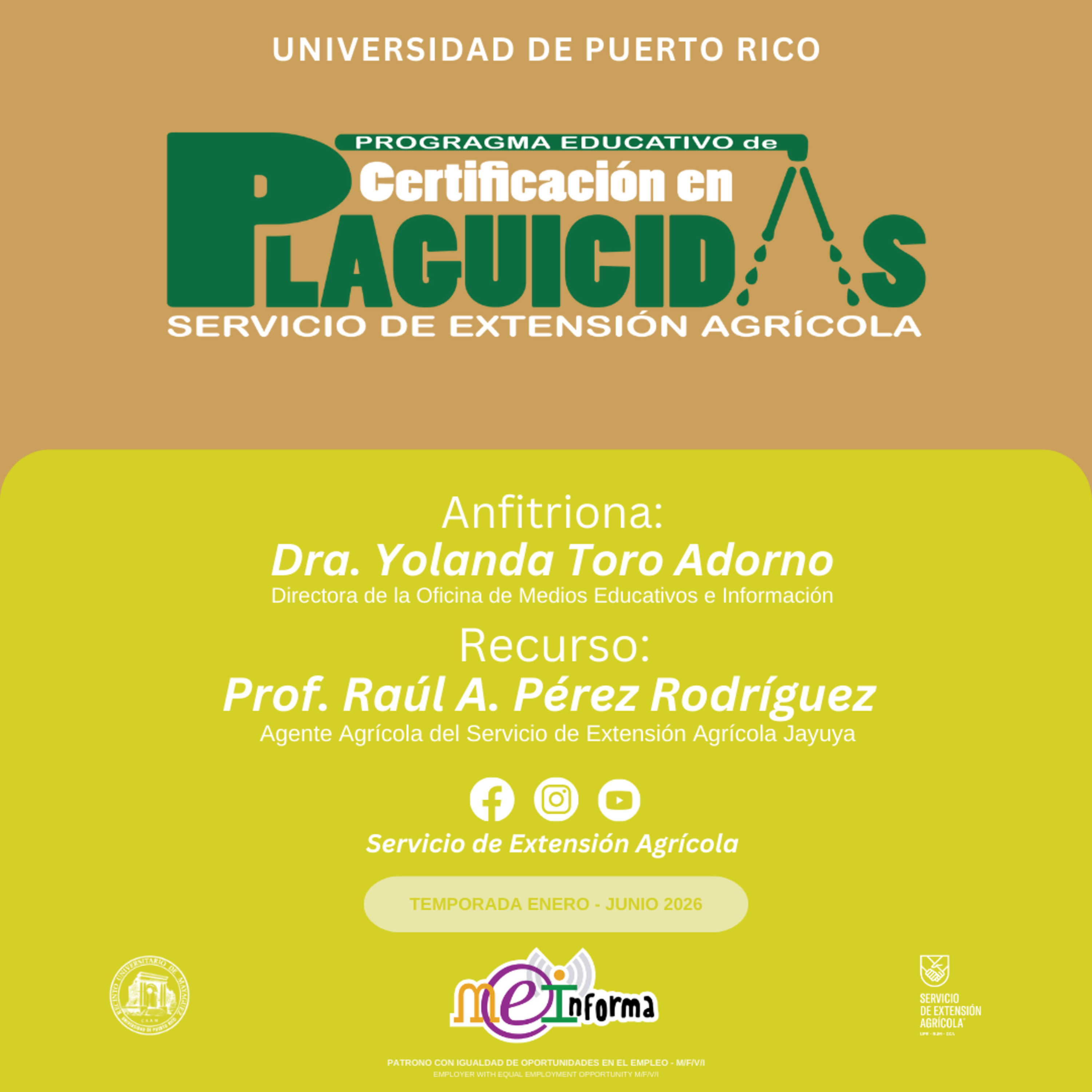 Programa Educativo de Certificación en Plaguicidas