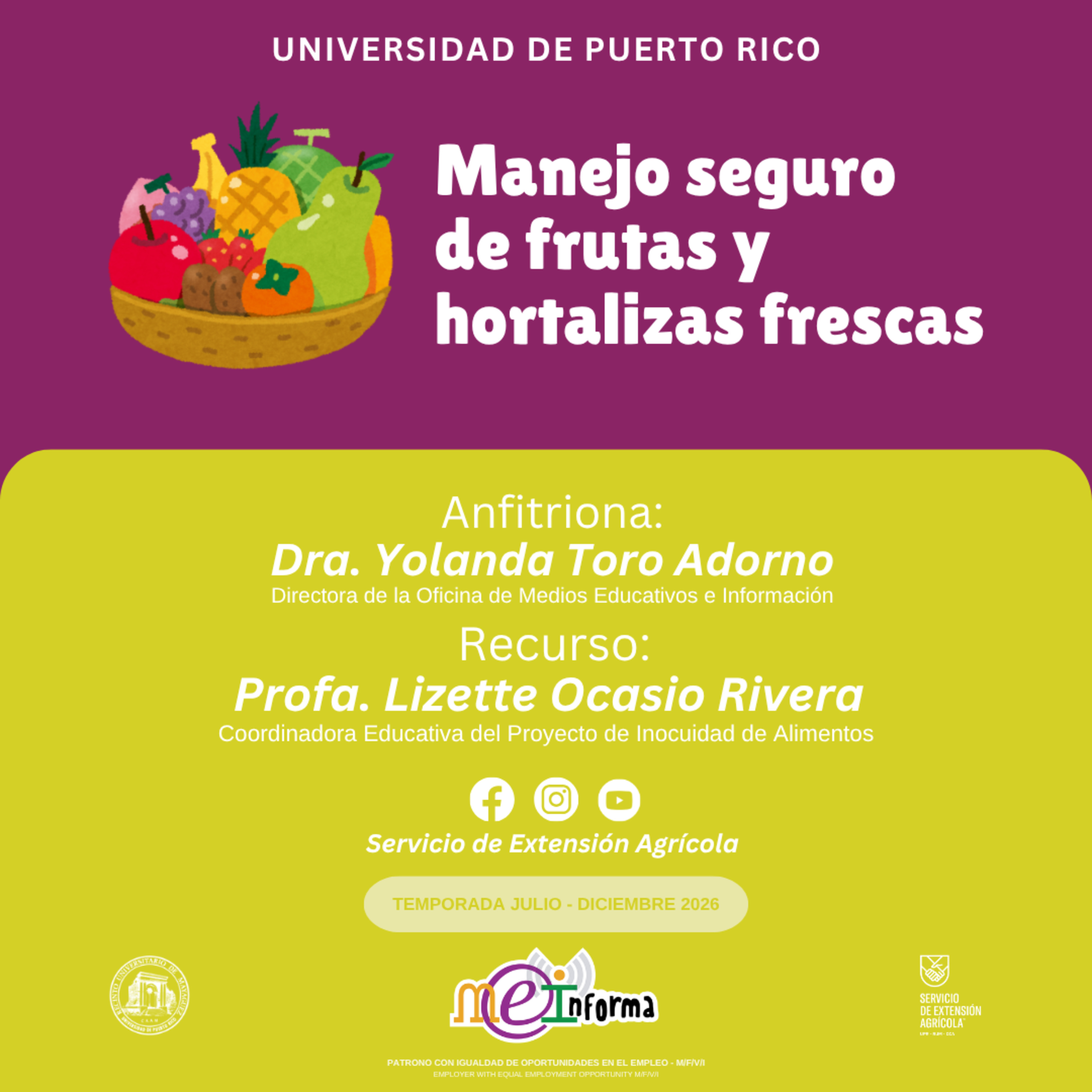 Manejo Seguro de Frutas y Hortalizas Frescas episode artwork