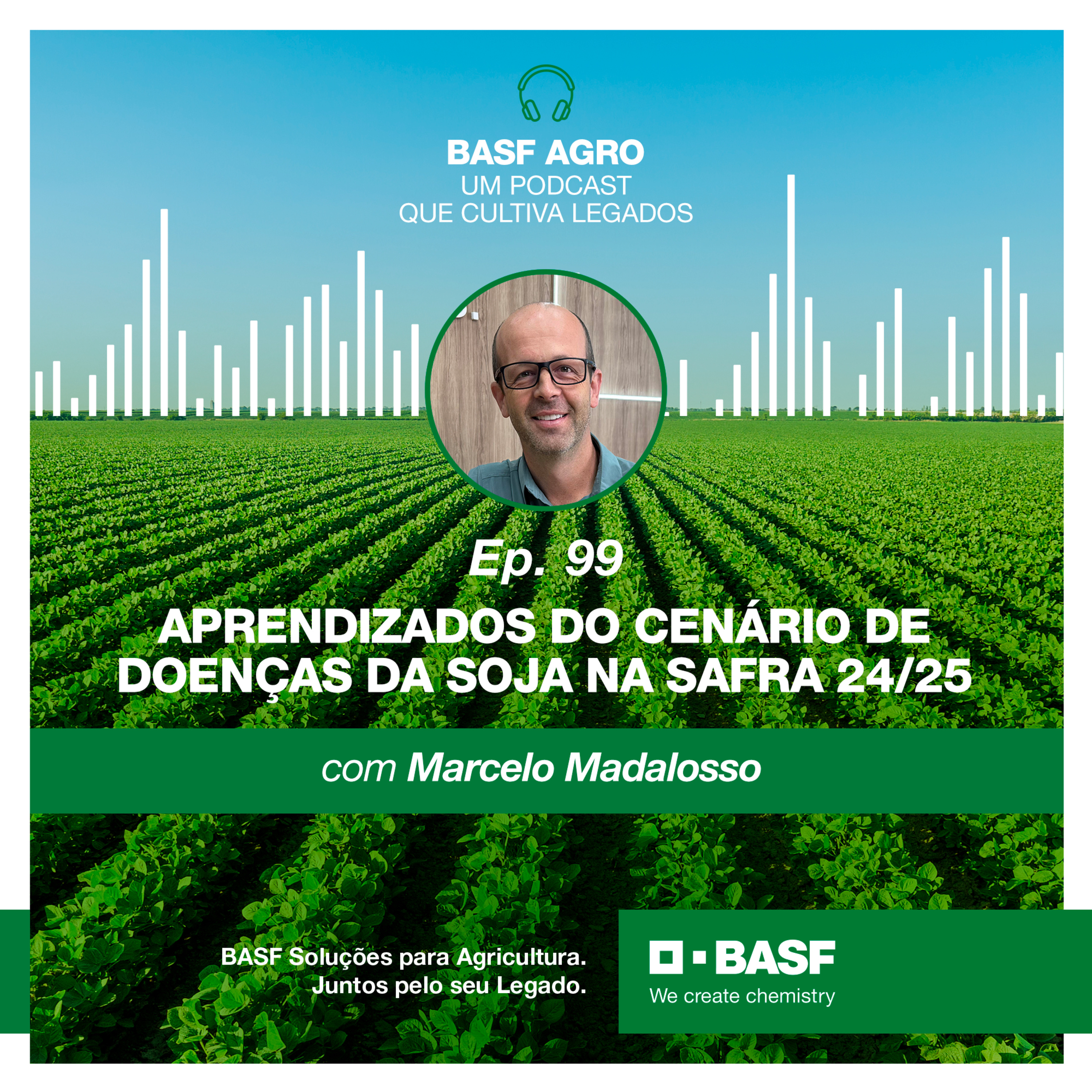 Ep 99 - Aprendizados do cenário de doenças da Soja na Safra 24/25, com Marcelo Madalosso episode artwork