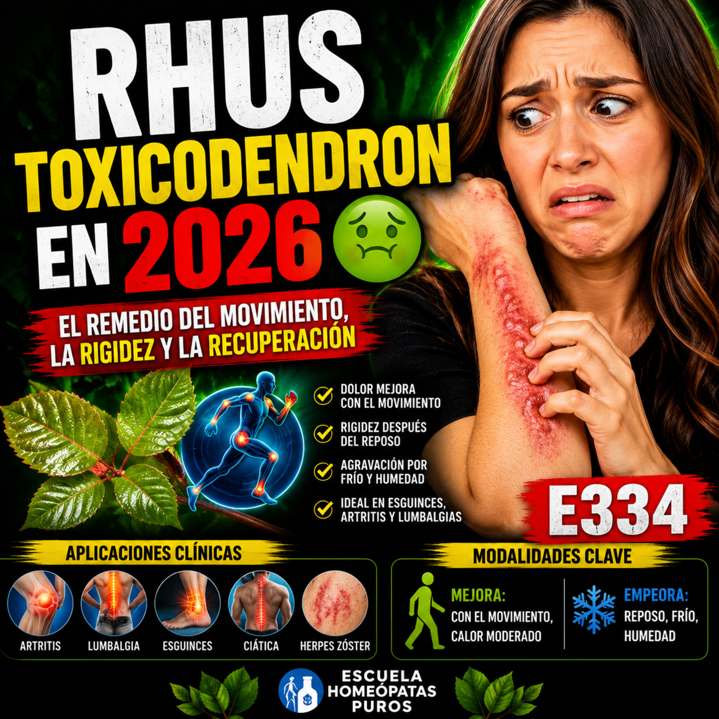 🤢 Rhus toxicodendron en 2026 👨‍🔬 E334 | El remedio del movimiento, la rigidez y la recuperación episode artwork