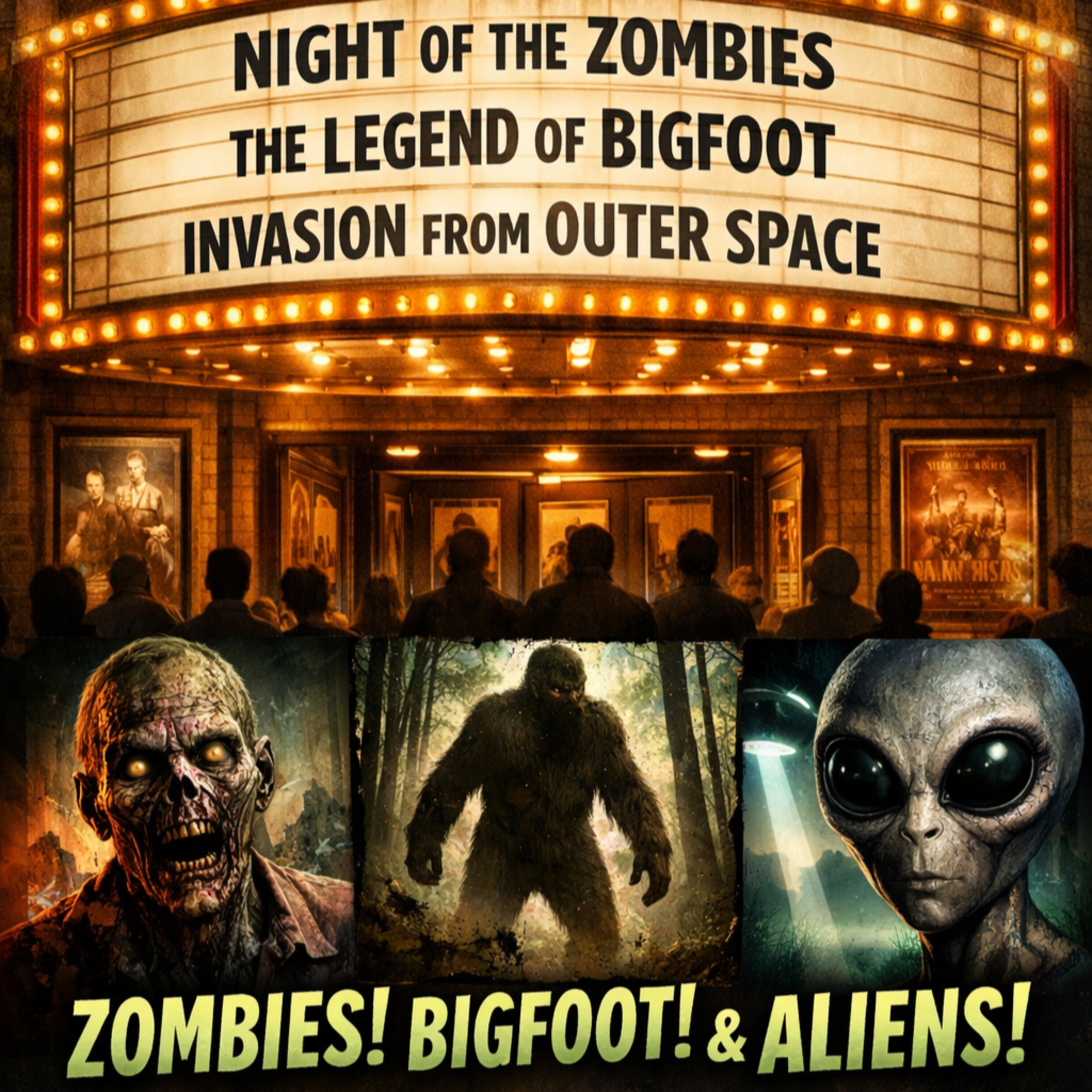 Aliens, Zombies, and Bigfoot...oh my episode artwork