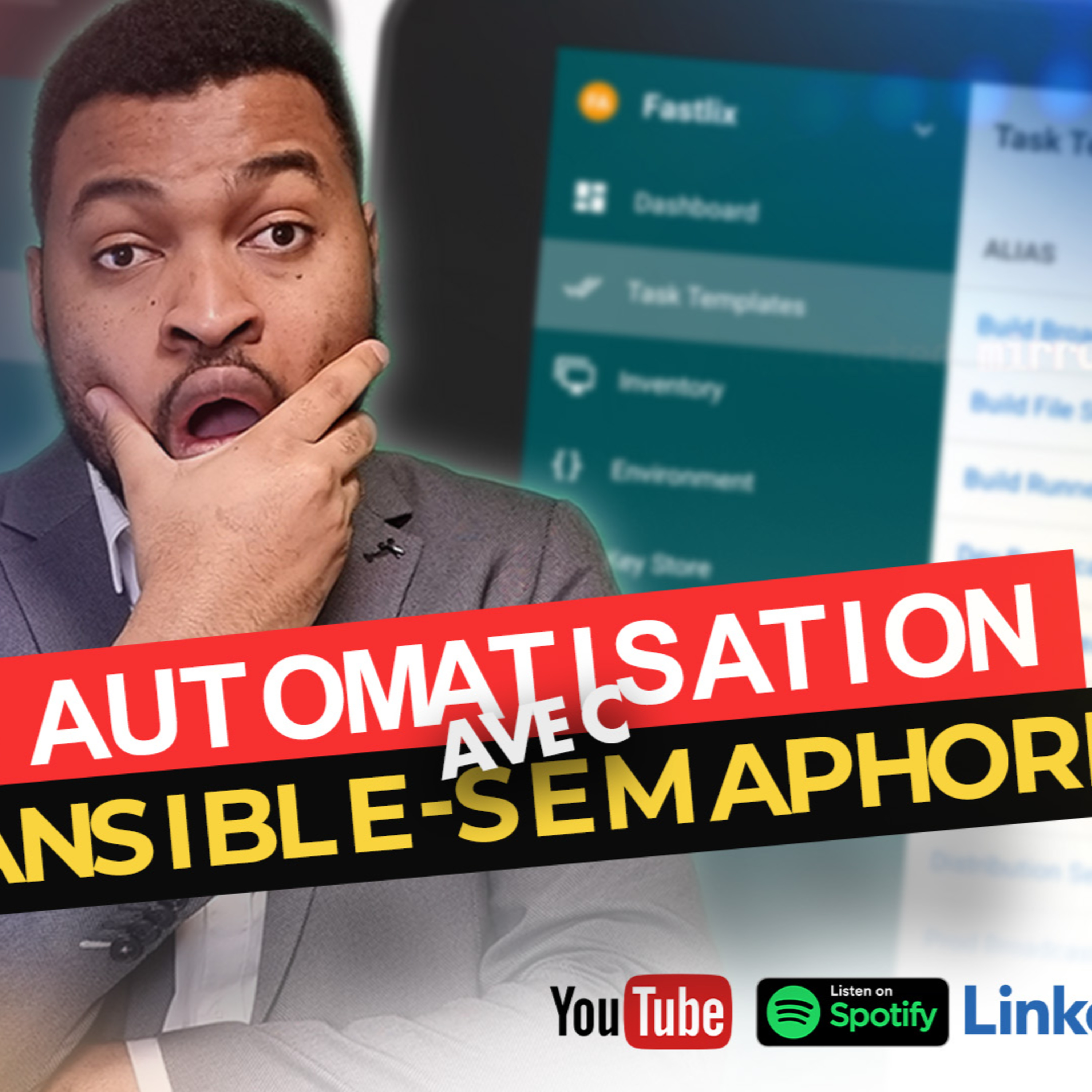 110 - [Automatisation] Gérez vos déploiements ansible (playbook, inventaire) en interface graphique avec Ansible-semaphore episode artwork