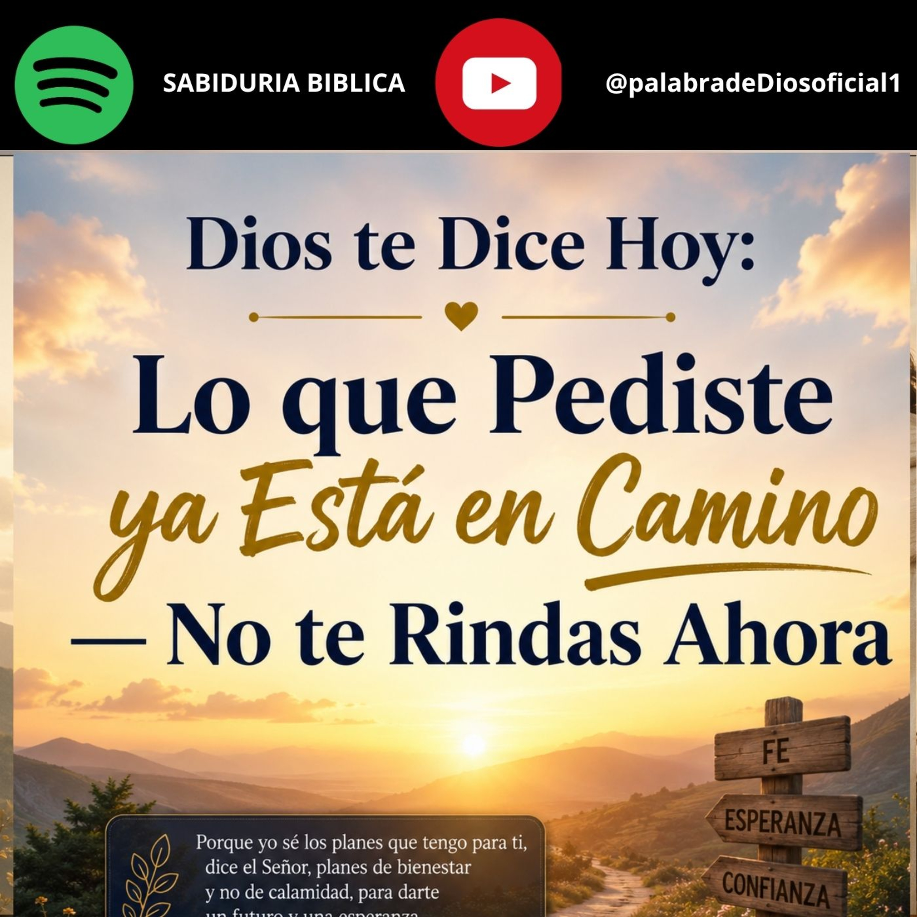 Dios te Dice Hoy: Lo que Pediste ya Está en Camino — No te Rindas Ahora episode artwork