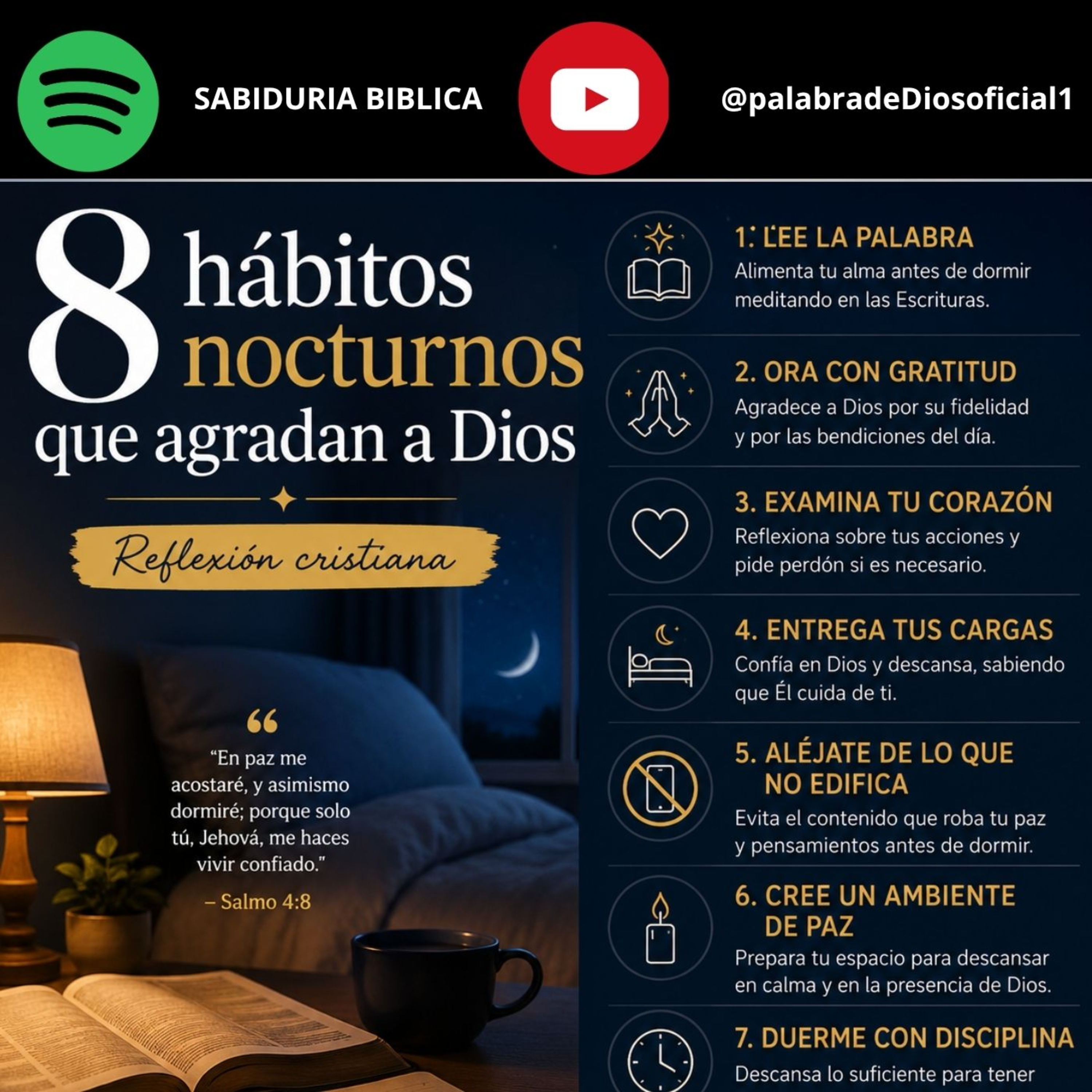 8 hábitos nocturnos que agradan a Dios – Reflexión cristiana episode artwork