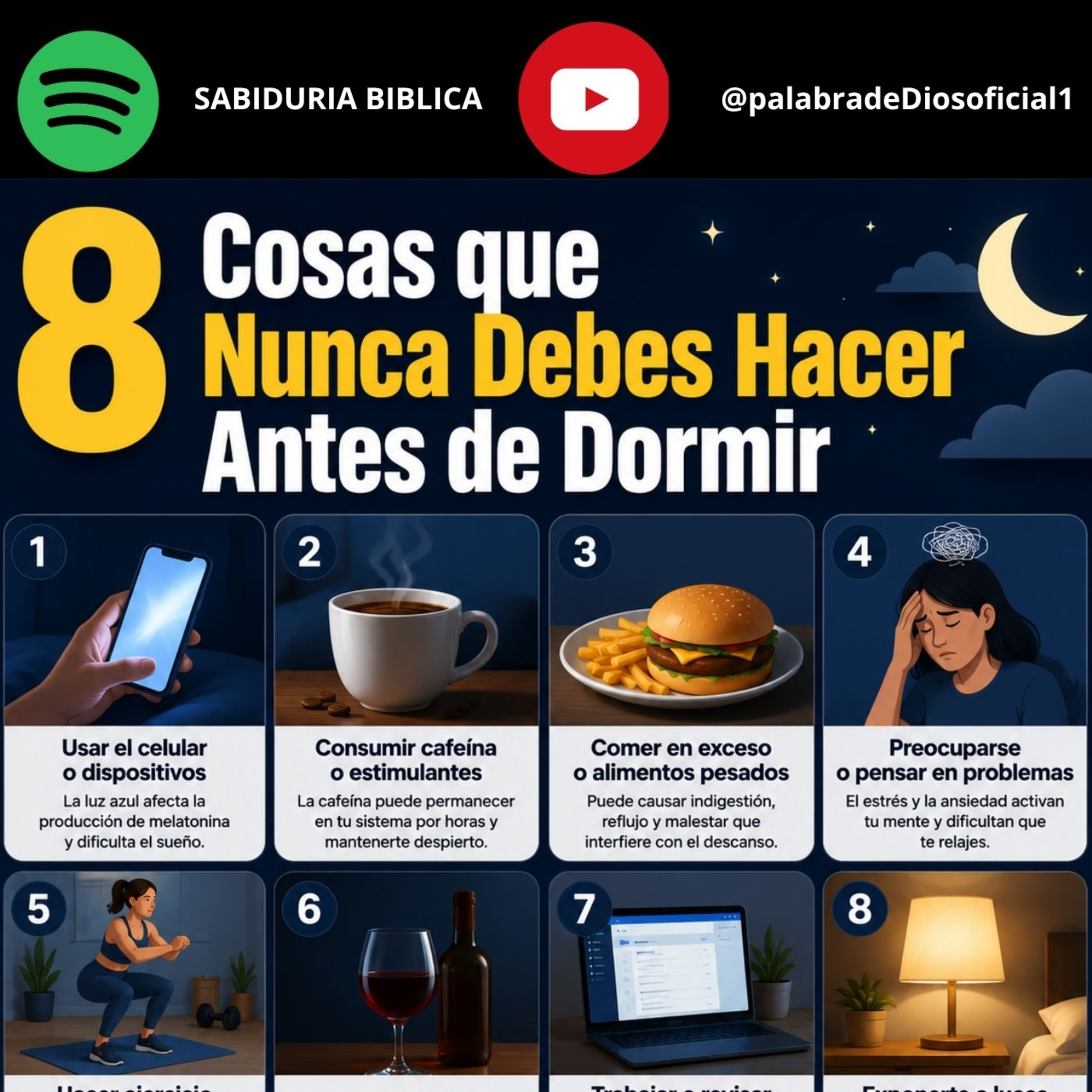 8 Cosas que Nunca Debes Hacer Antes de Dormir episode artwork