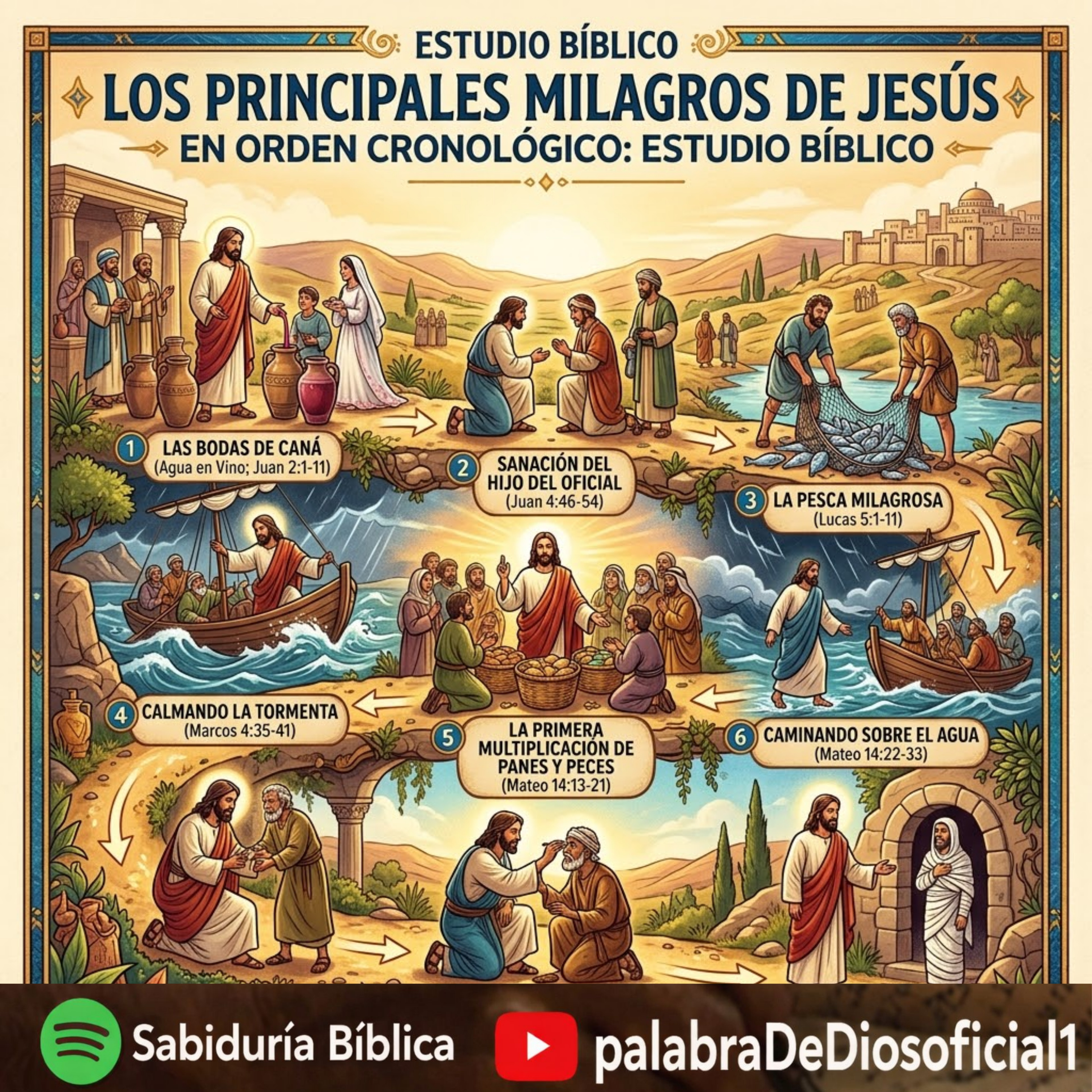 Los Principales Milagros De Jesús En Orden Cronológico: Estudio Bíblico. episode artwork