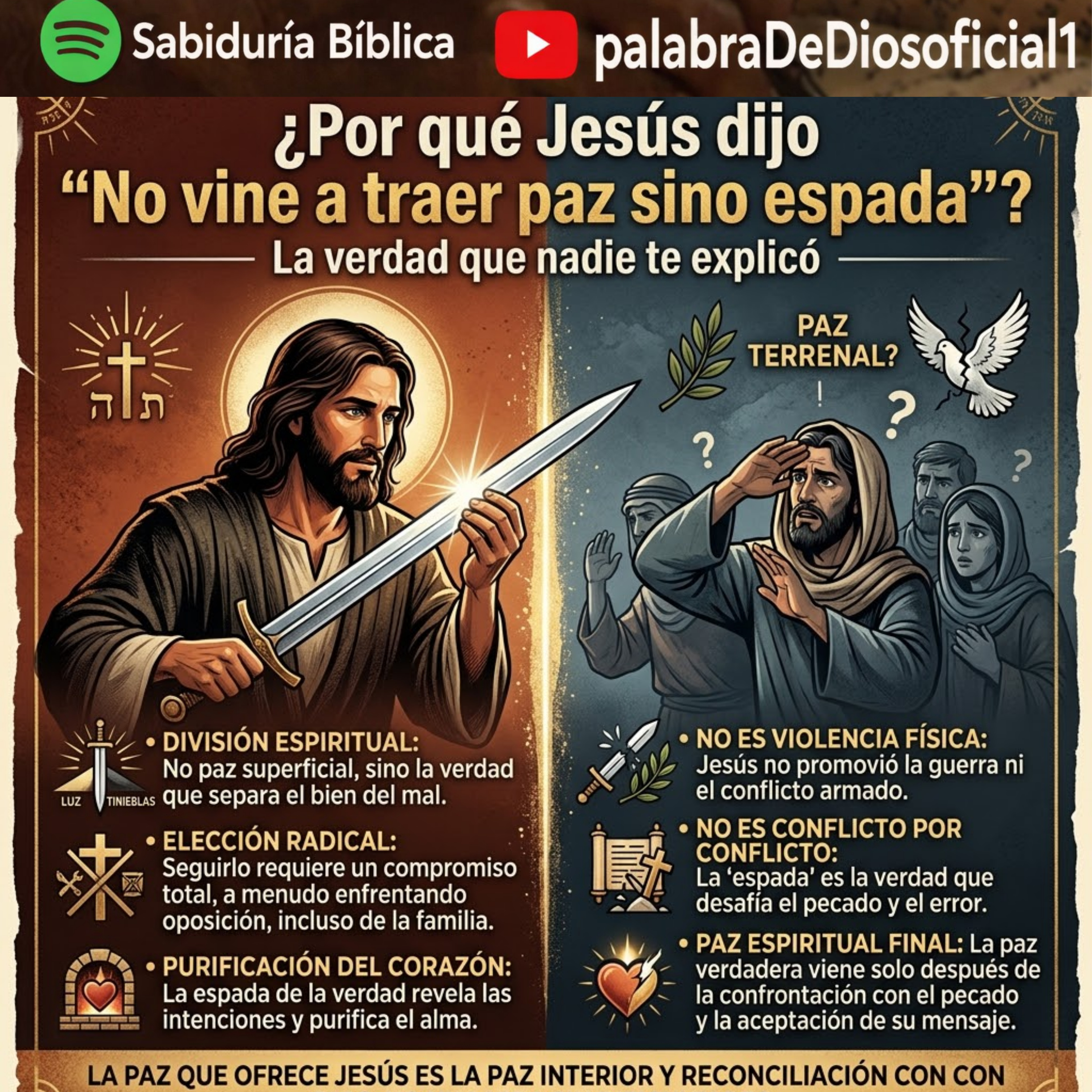 ¿Por qué Jesús dijo "No vine a traer paz sino espada"? - La verdad que nadie te explicó episode artwork