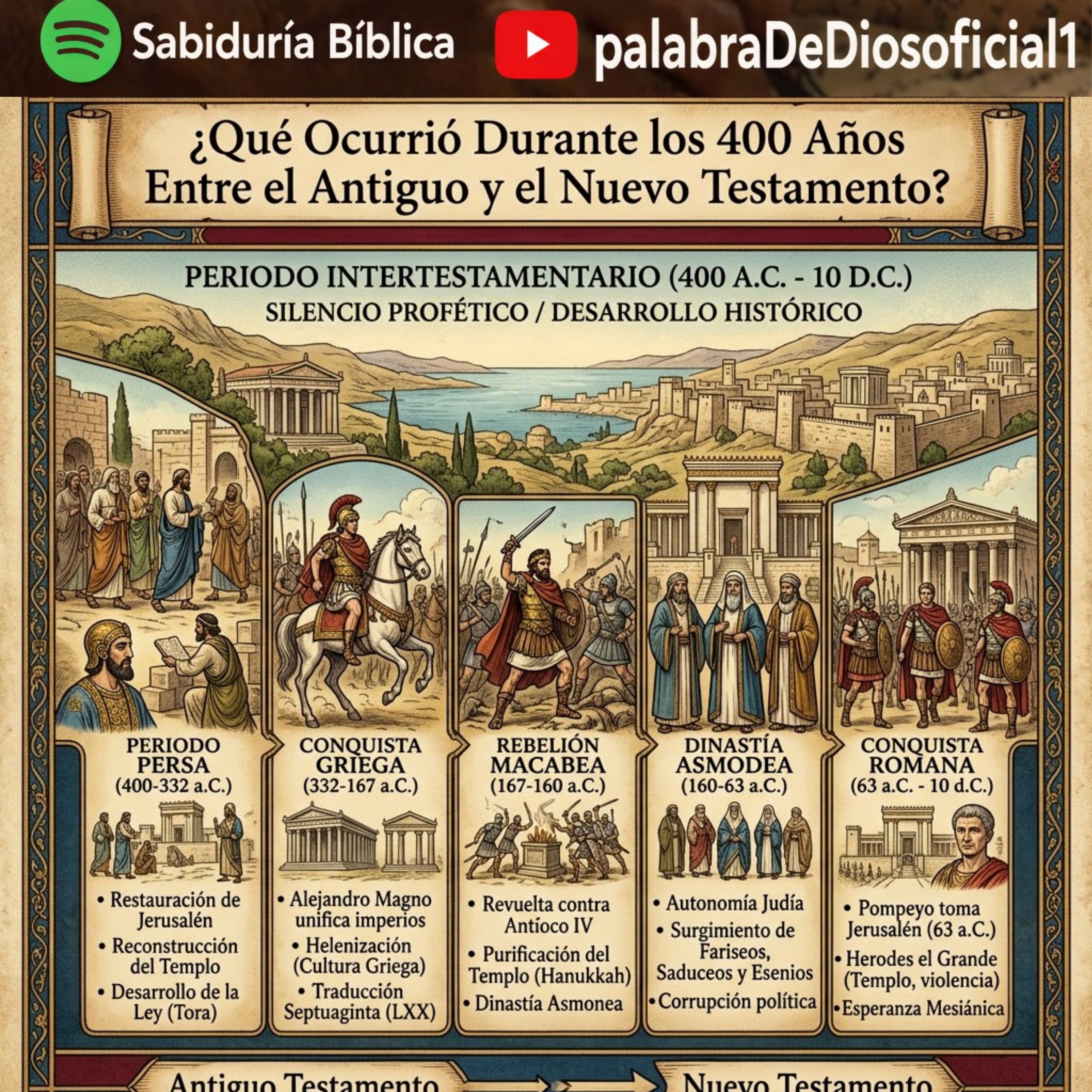 ¿Qué Ocurrió Durante los 400 Años Entre el Antiguo y el Nuevo Testamento? episode artwork