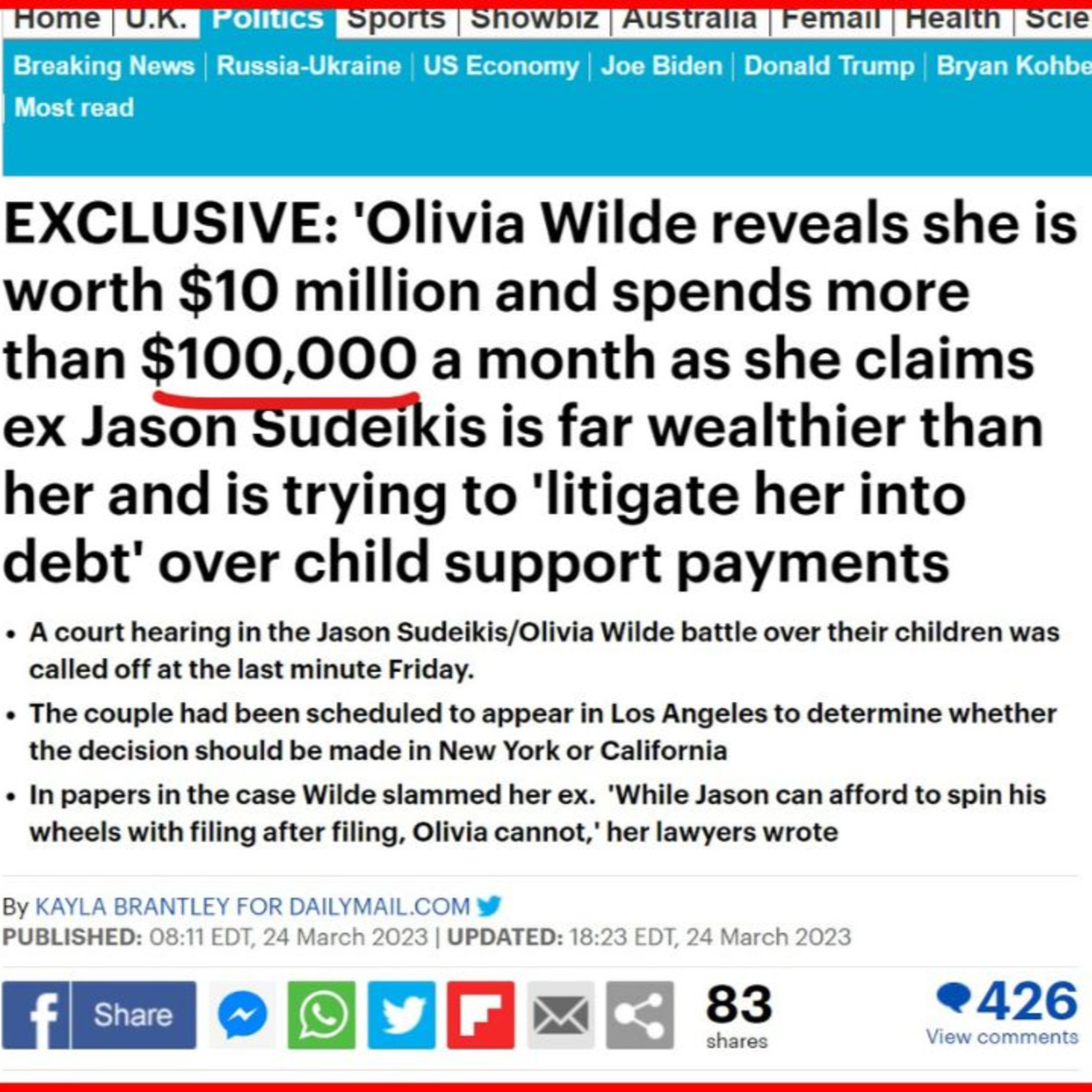 OLIVIA WILDE SPENDS $100,000 PER MONTH! episode artwork