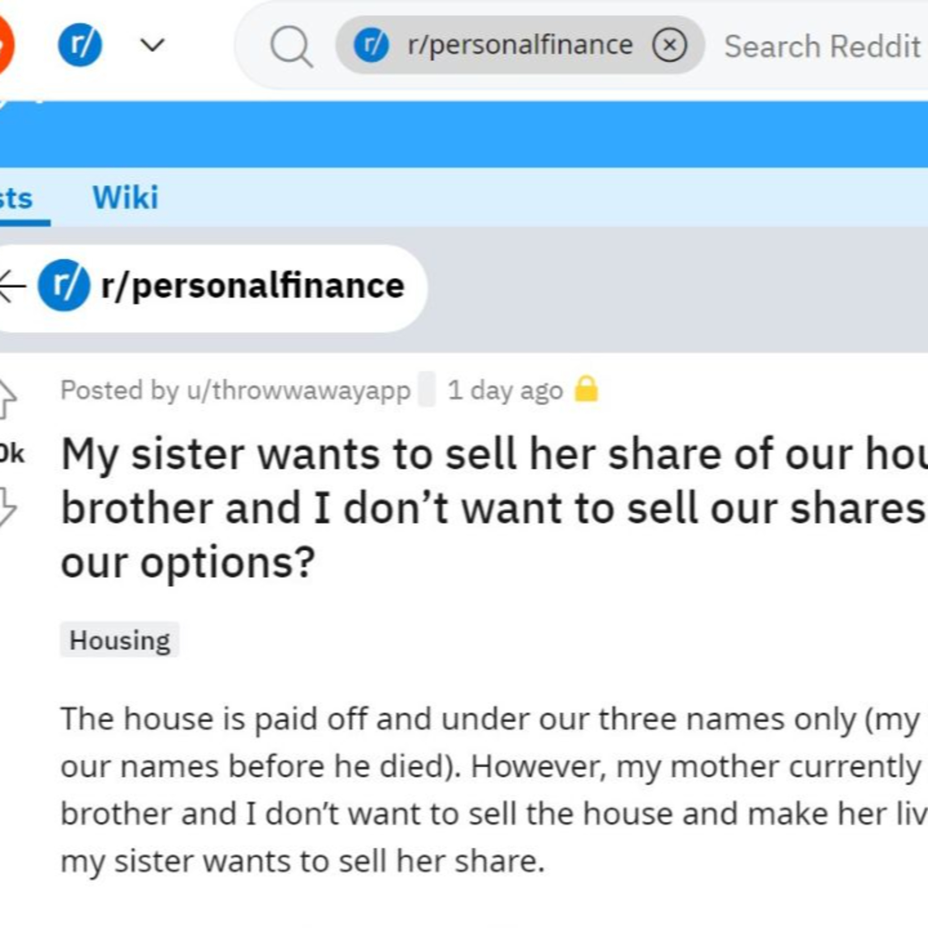MY SISTER WANTS TO SELL HER SHARE OF THE HOUSE... episode artwork