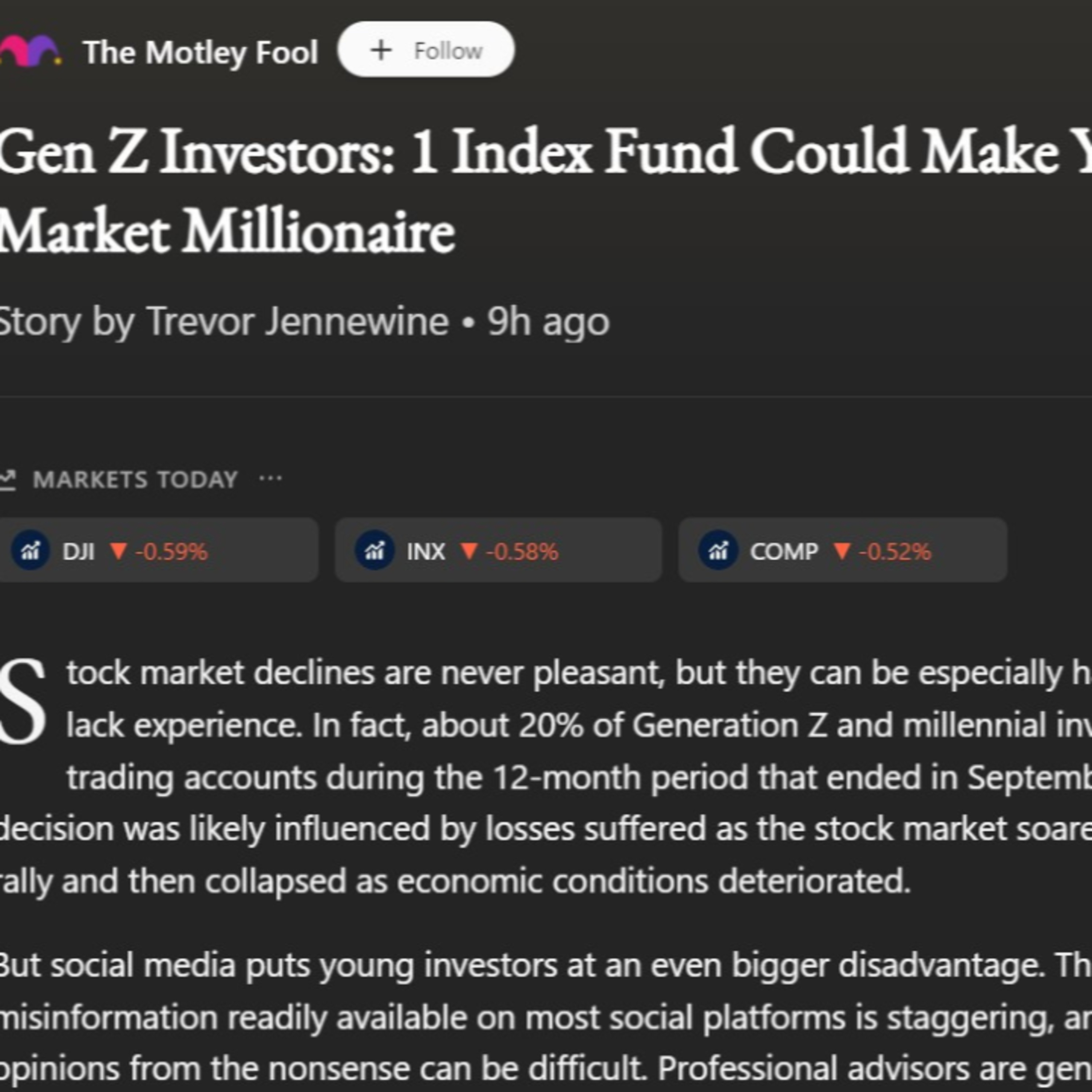 1 INDEX FUND CAN MAKE YOU A STOCK MARKET MILLIONAIRE episode artwork