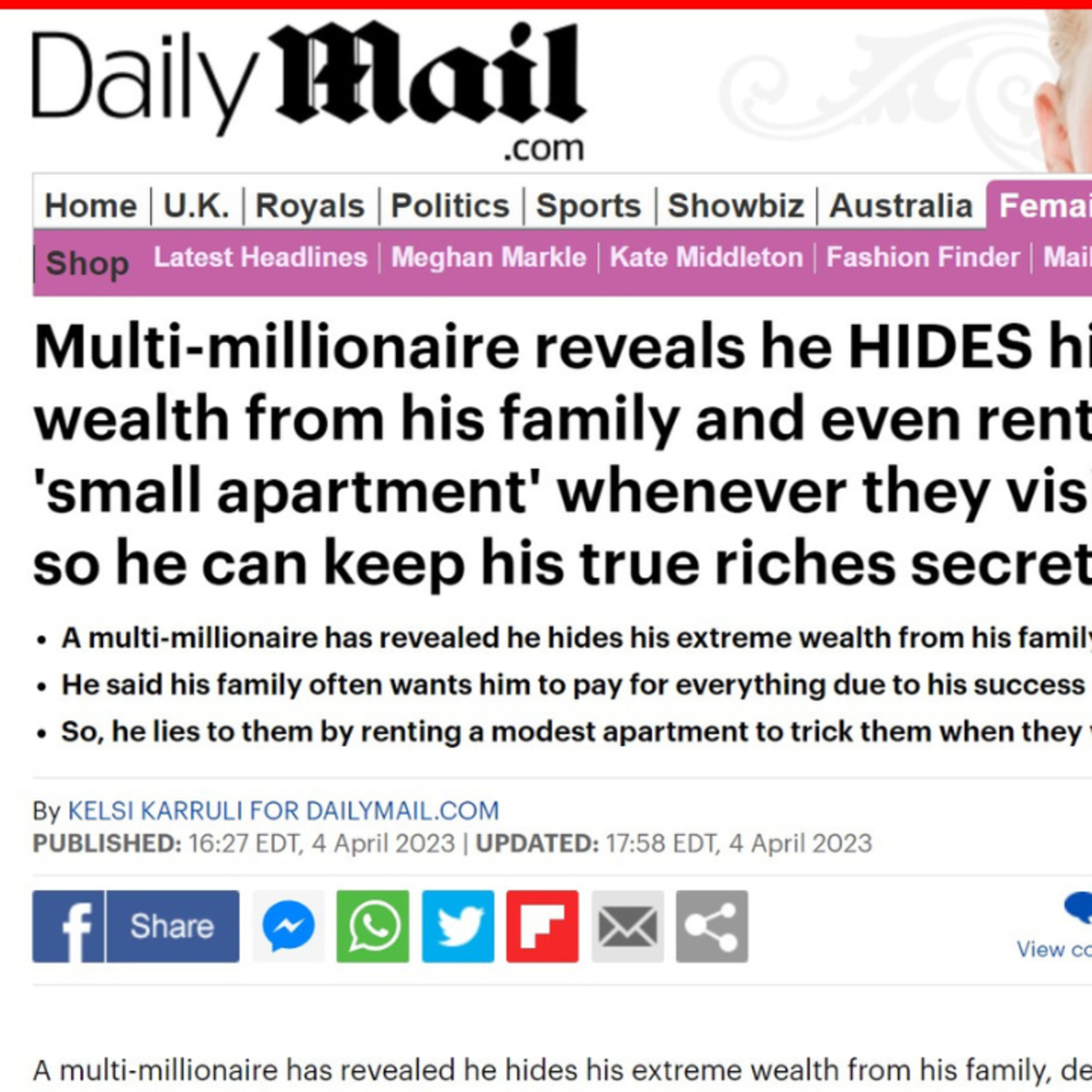 MULTI-MILLIONAIRE HIDES HIS WEALTH FROM FAMILY episode artwork