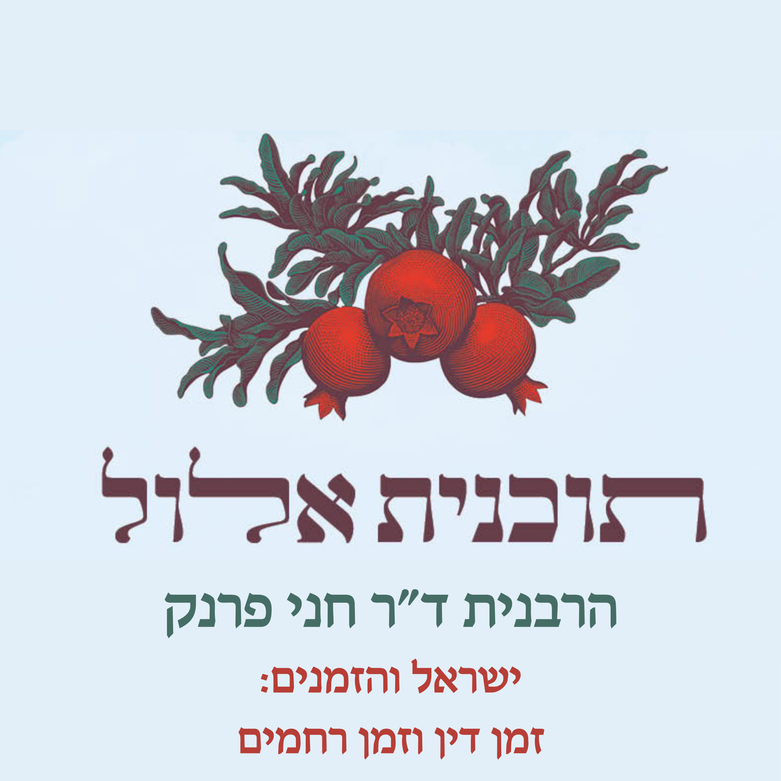 ישראל והזמנים | זמן דין וזמן רחמים, הרבנית ד"ר חני פרנק | תוכנית אלול תשפ"ד episode artwork