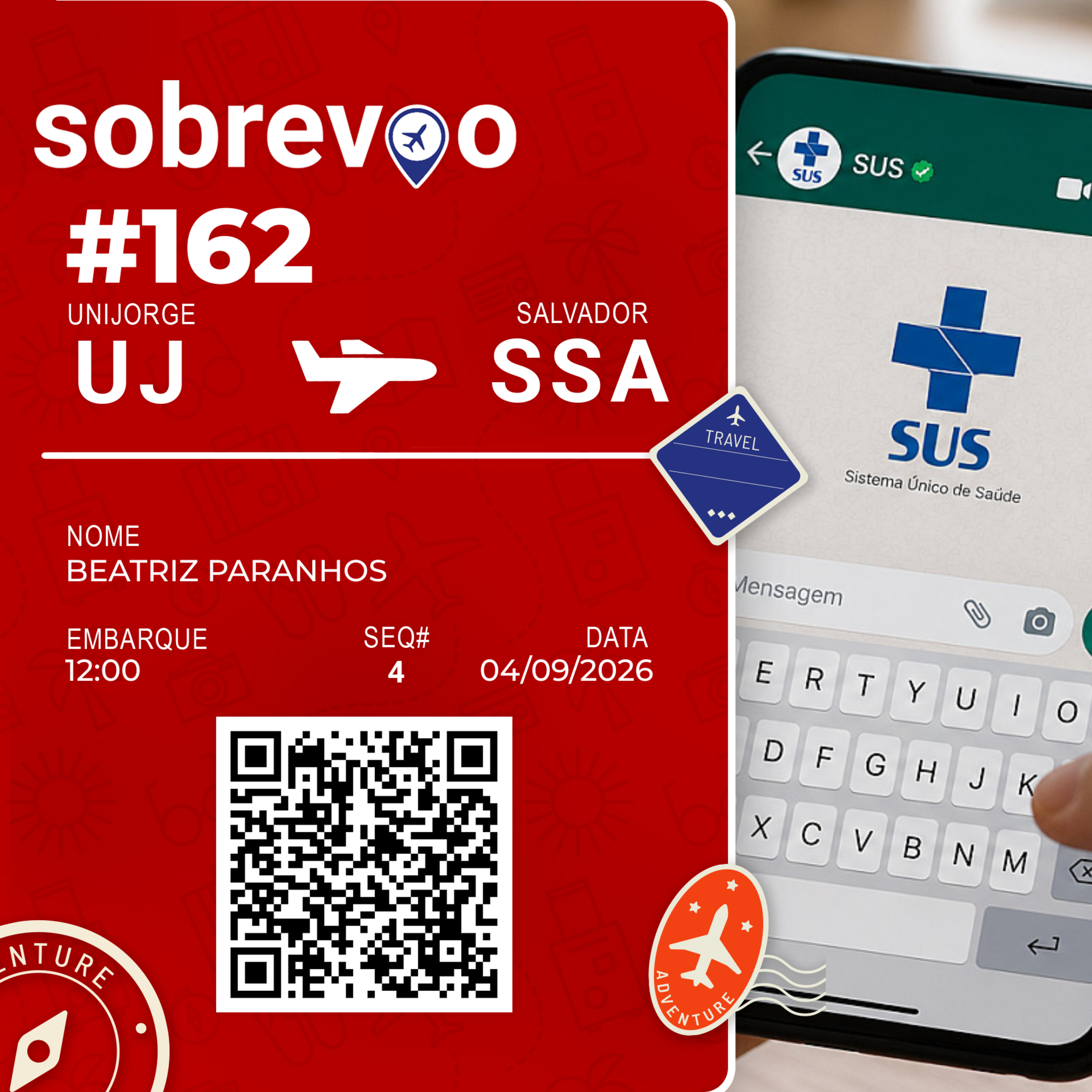 Sobrevoo #162 - WhatsApp no SUS, vagão lilás vira lei e vagas no IF Baiano episode artwork