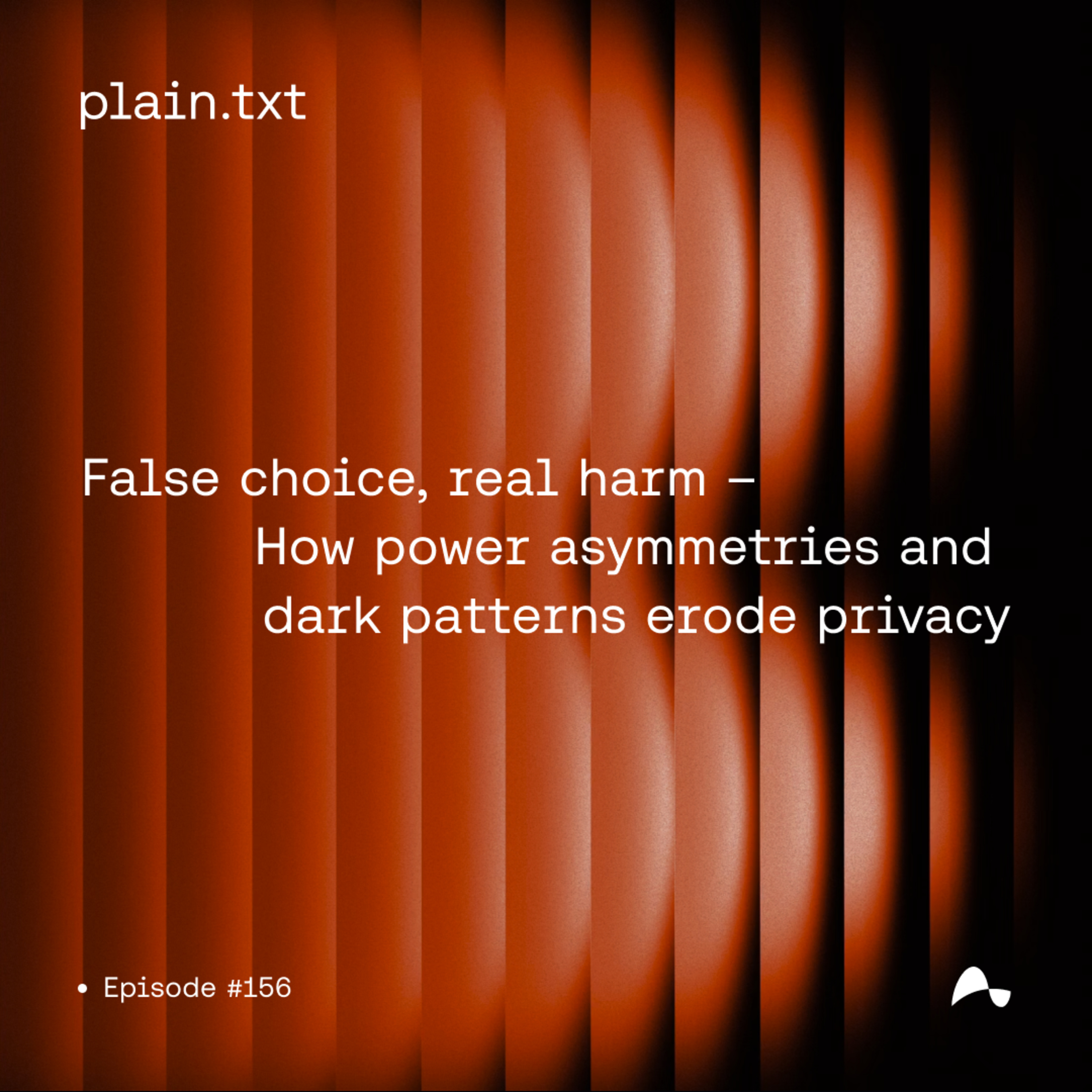 #156 False choice, real harm - how power asymmetries and dark patterns erode privacy episode artwork