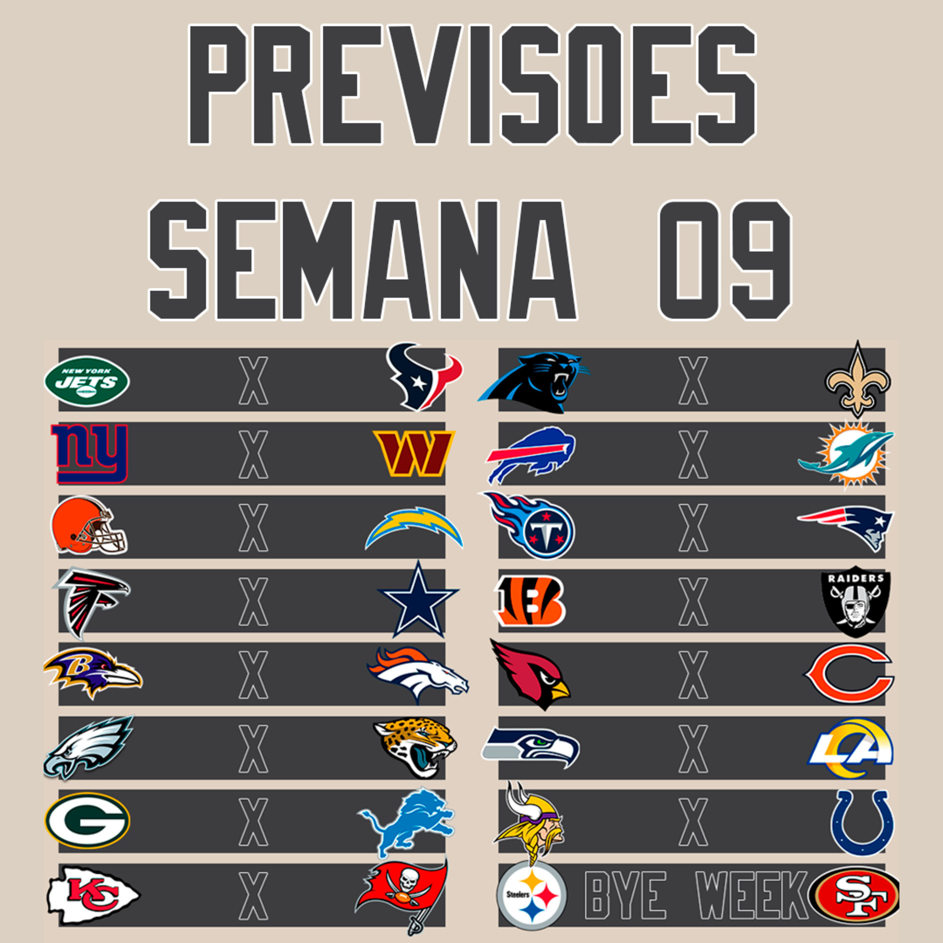 Inside The Field - 31 - Previsões Semana 09 da NFL episode artwork