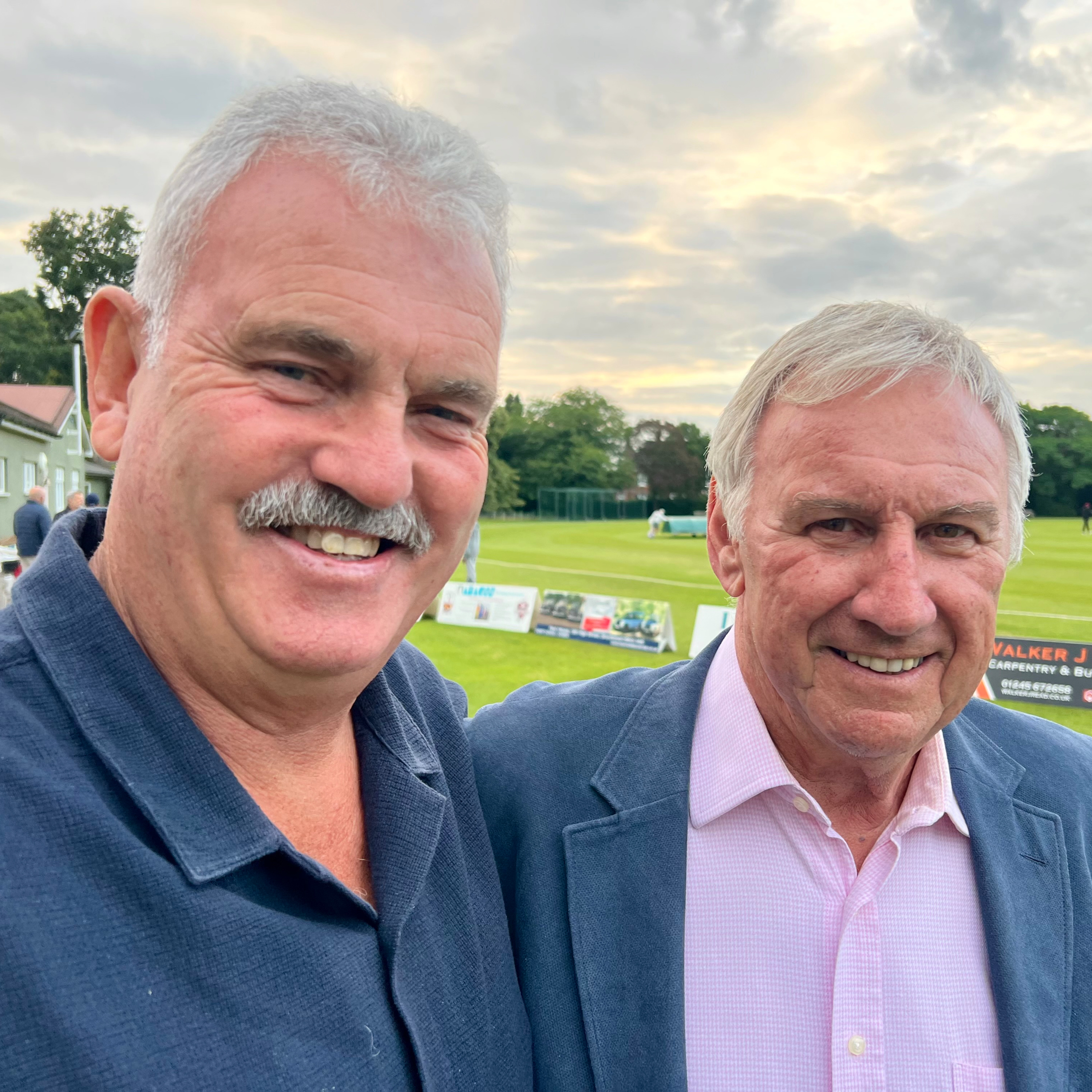 Sat on the boundary with JOHN LEVER and DON TOPLEY