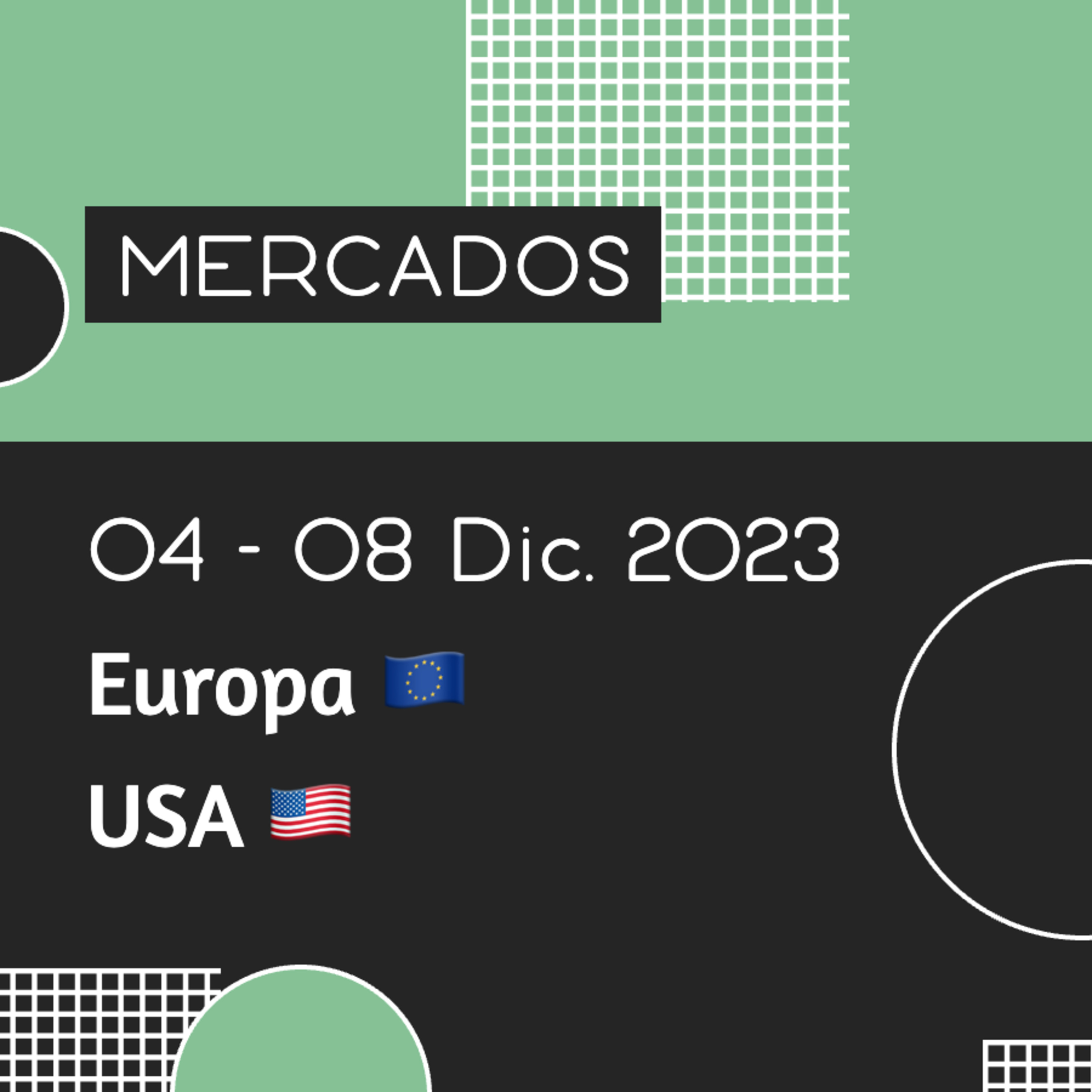 MERCADOS 💰 Semana del 04 al 08 de Diciembre de 2023 📈 EUROPA 🇪🇺 USA 🇺🇸