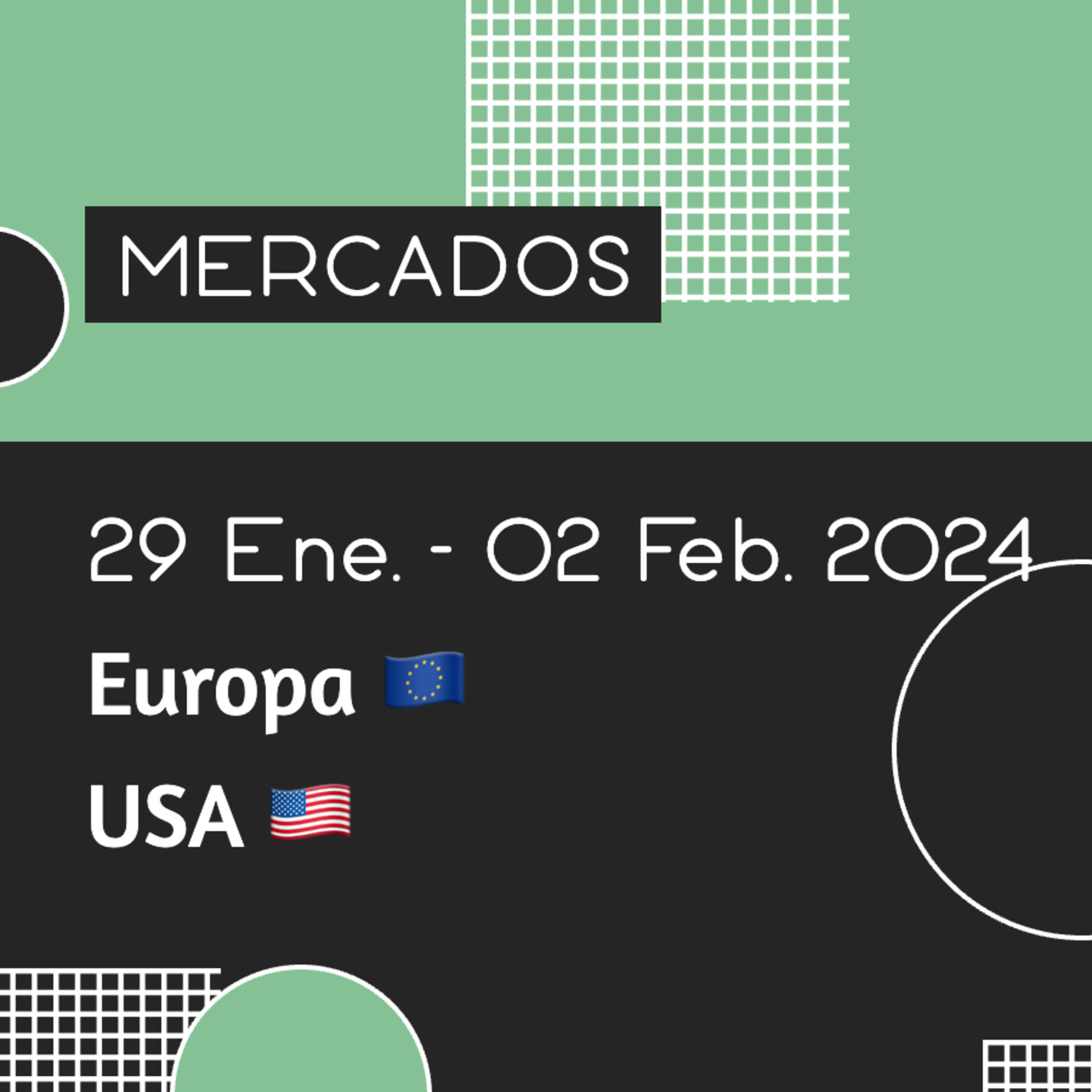 MERCADOS 💰 Semana del 29 al 02 de Febrero de 2024 📈 EUROPA 🇪🇺 USA 🇺🇸