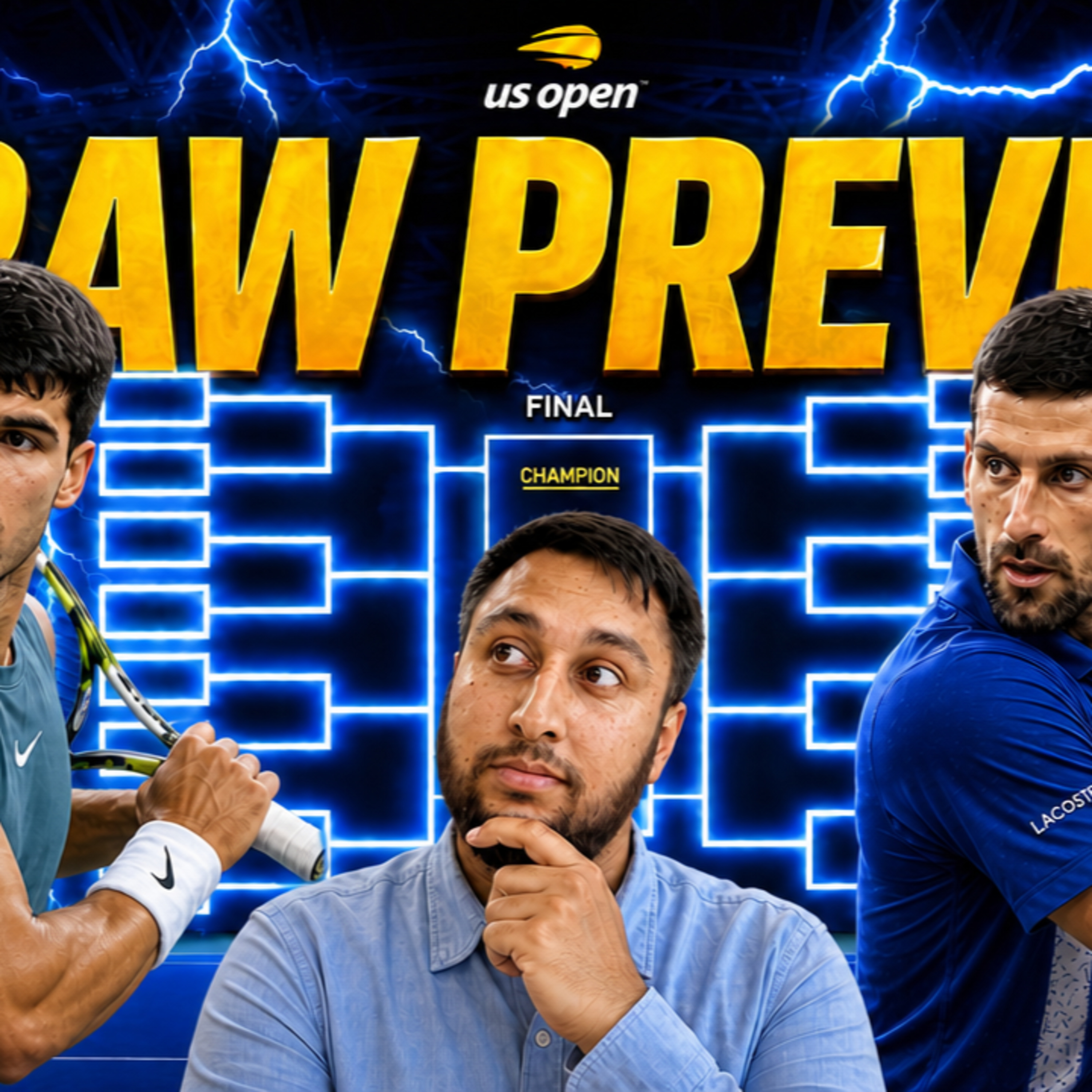 US Open 2026 Men's Draw Preview & Prediction | Alcaraz and Djokovic BRUTAL Draws episode artwork