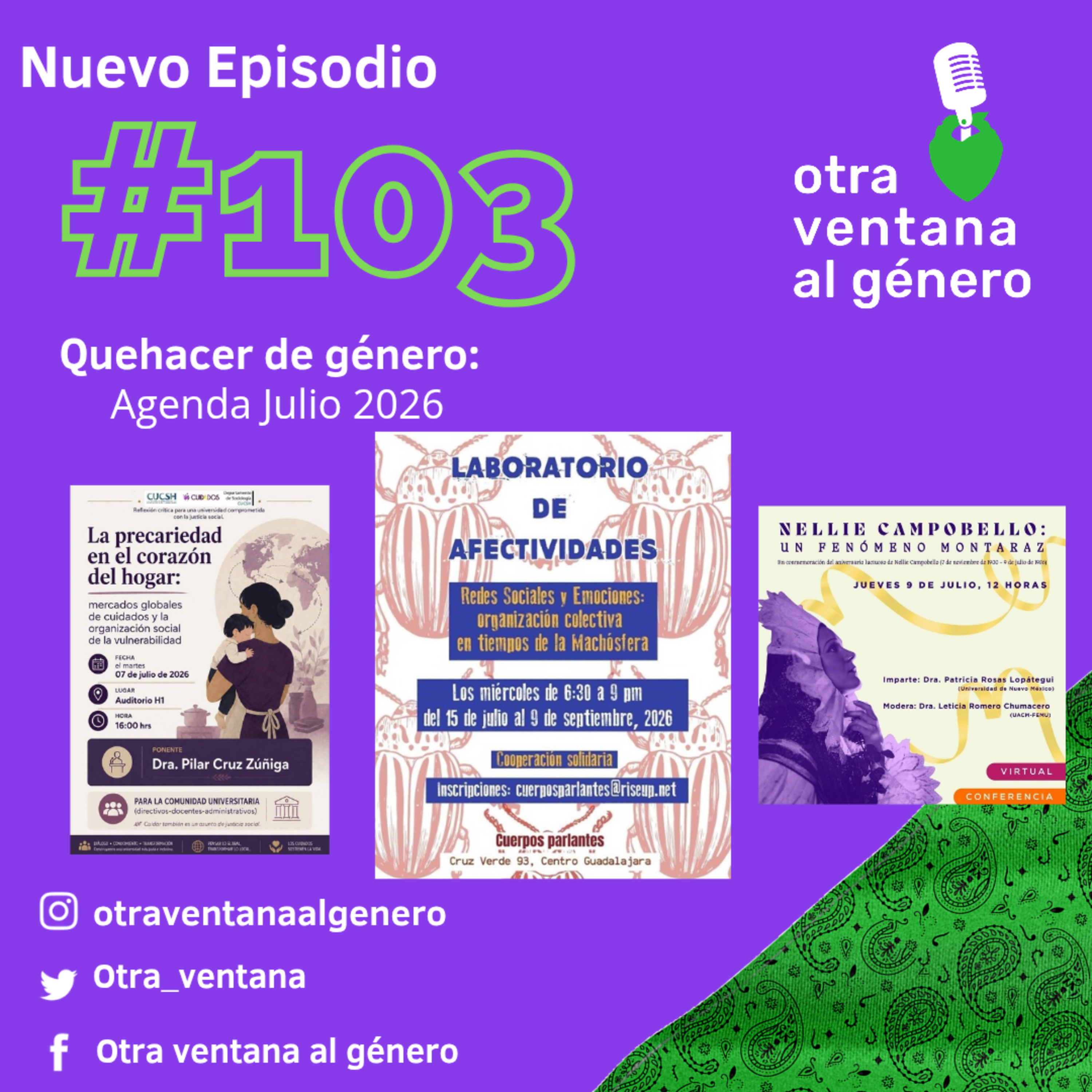 Episodio 103 Quehacer de género: Agenda Julio 2026 episode artwork