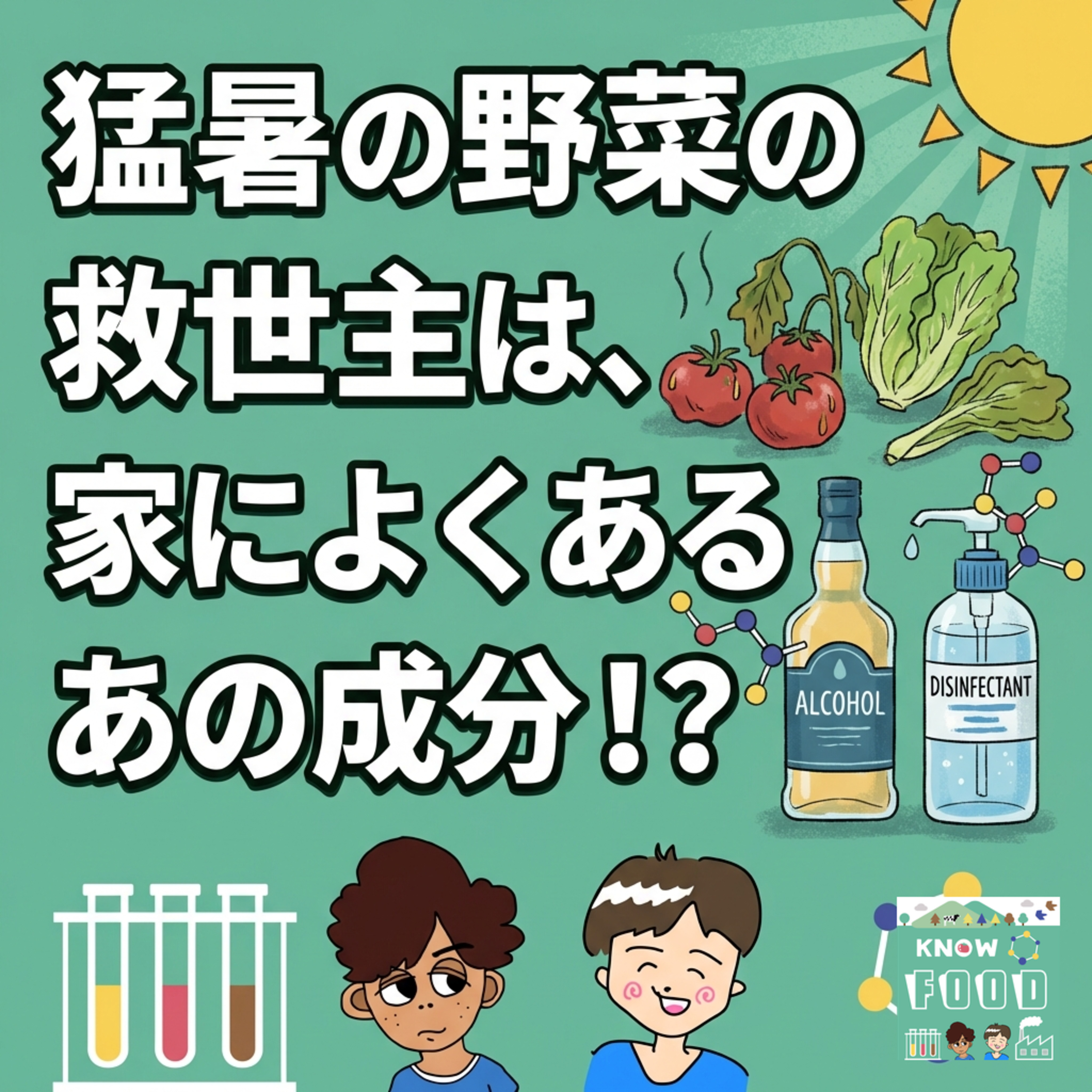 #47.猛暑で食糧危機？野菜を守るのはアルコールだった
