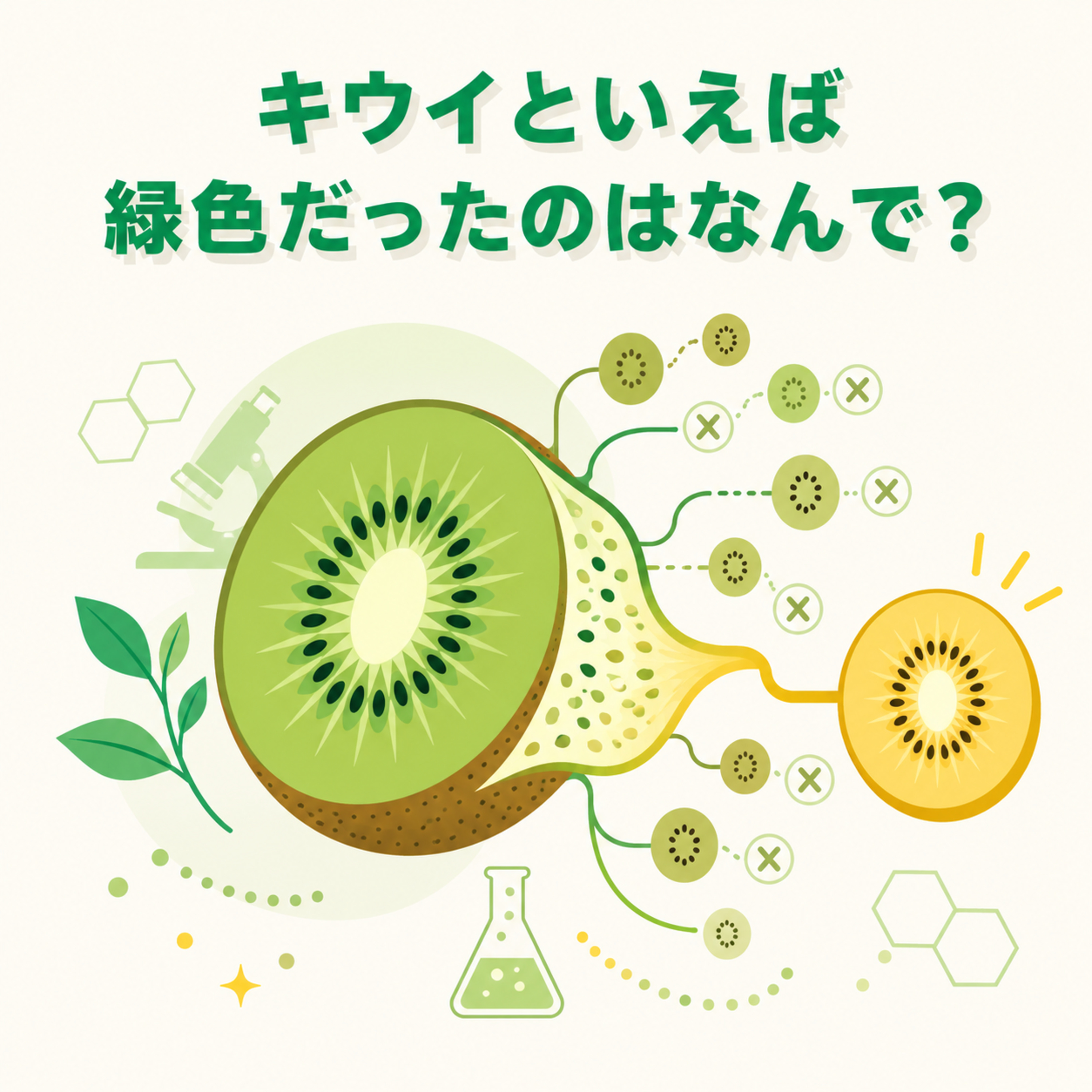 #50.キウイといえば緑色だったのはなんで?無理ゲーだった品種改良の話
