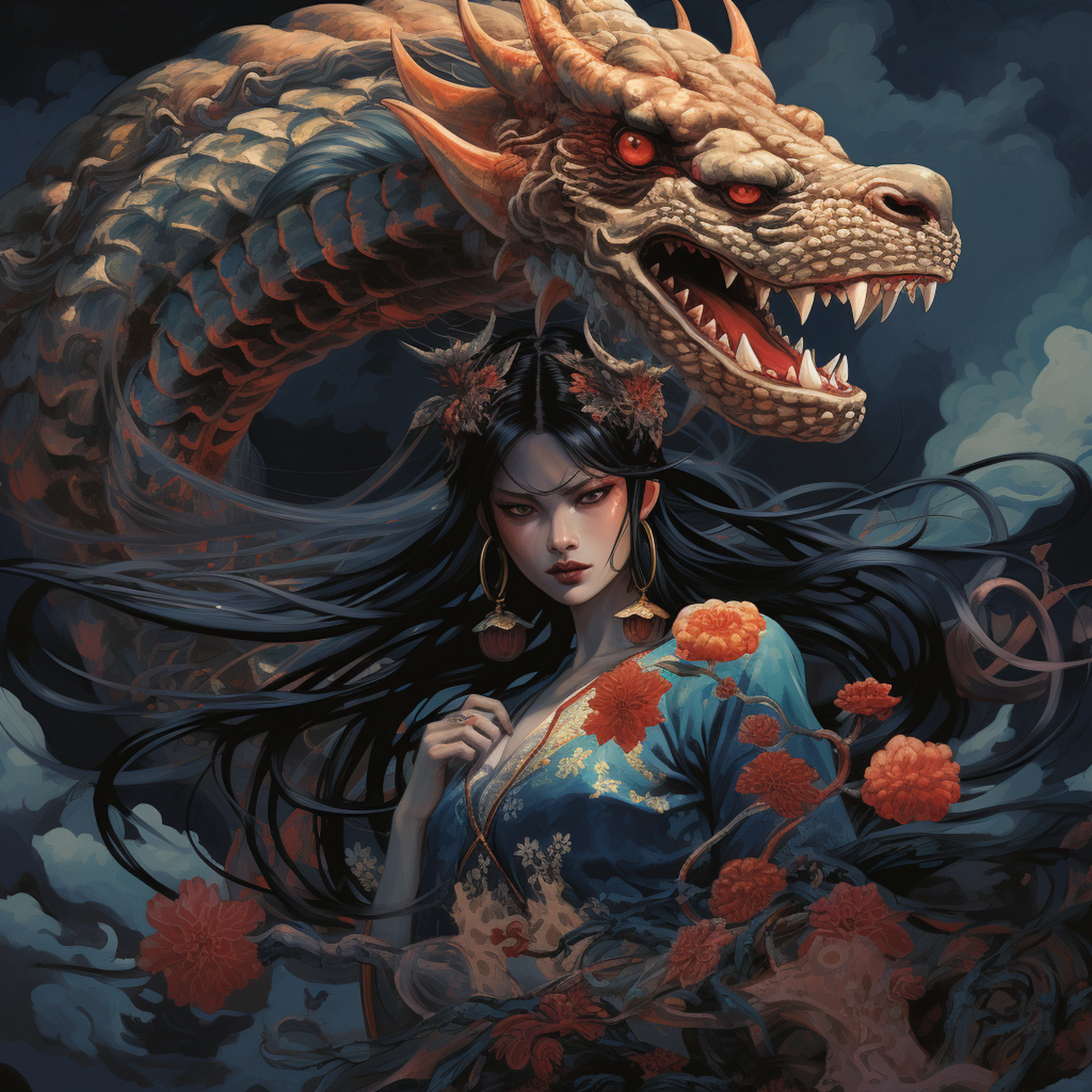 Õudusunenägude õgija Baku, Kuu jumalanna Luna + maagiliste inimeste suhted