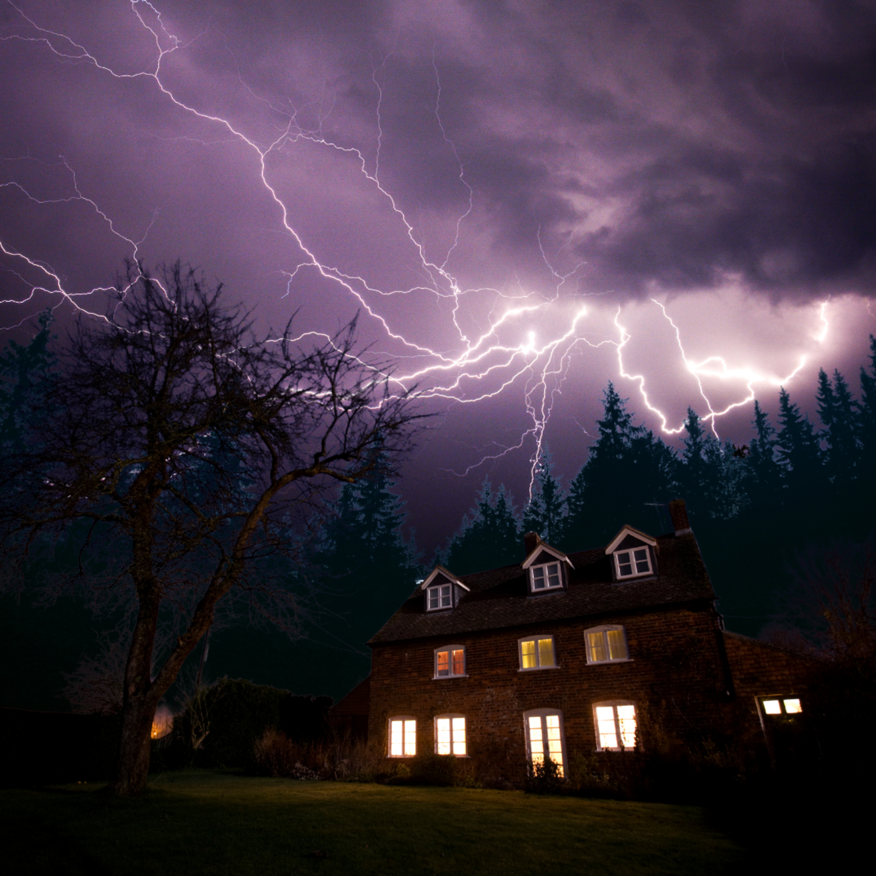 Thunderstorm Sounds with Crackling Fire in a Mountain House (8 Hours) episode artwork