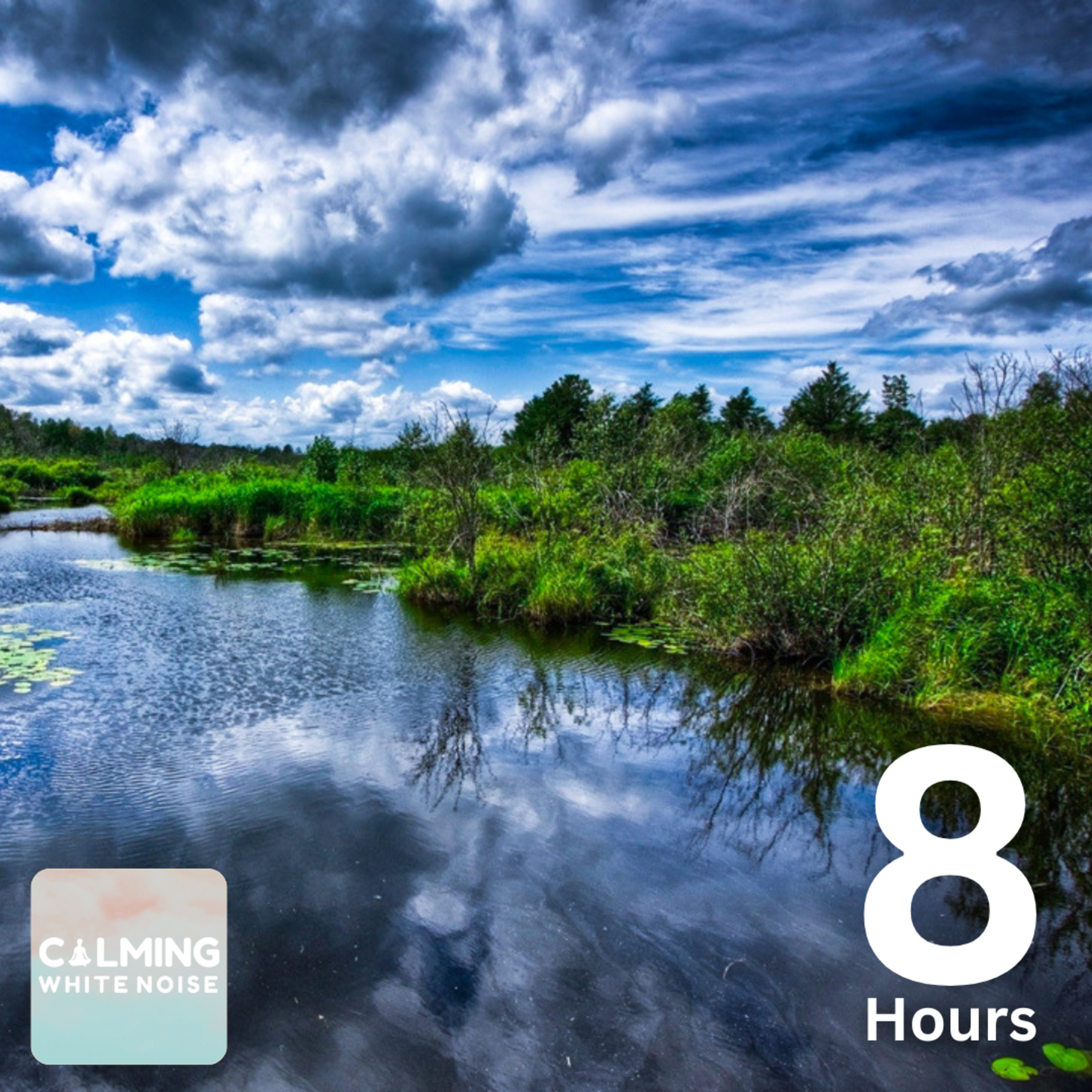 Gentle Stream with Tropical Thunderstorm | Relaxing Sounds for Sleep and Study