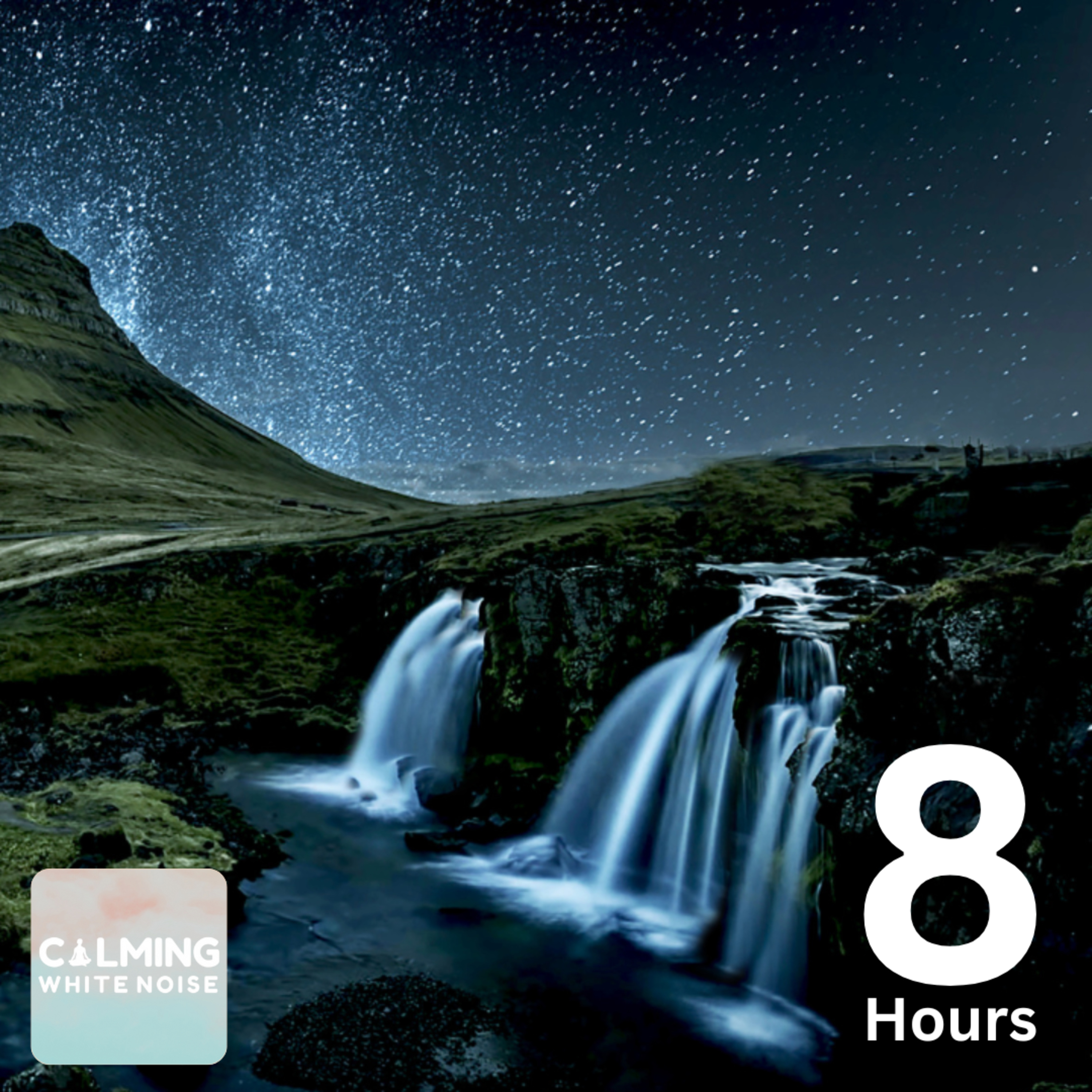 Warm Evening Waterfall + Cricket Sound for Study (8 Hours) | Stay Focused with Water Sounds episode artwork