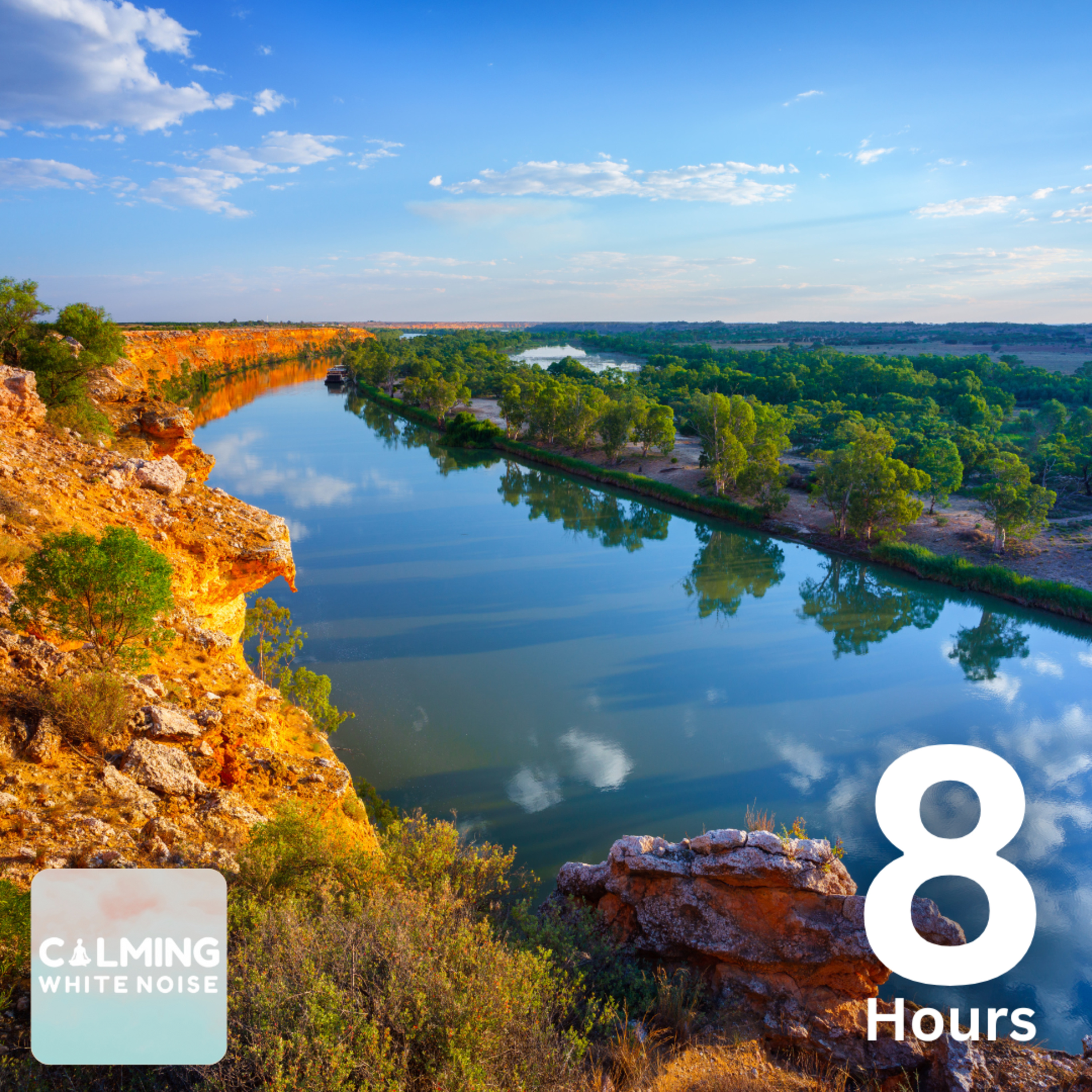 Huge Flowing River Sound (8 hours) | Relaxing Nature Sounds for Study and Focus