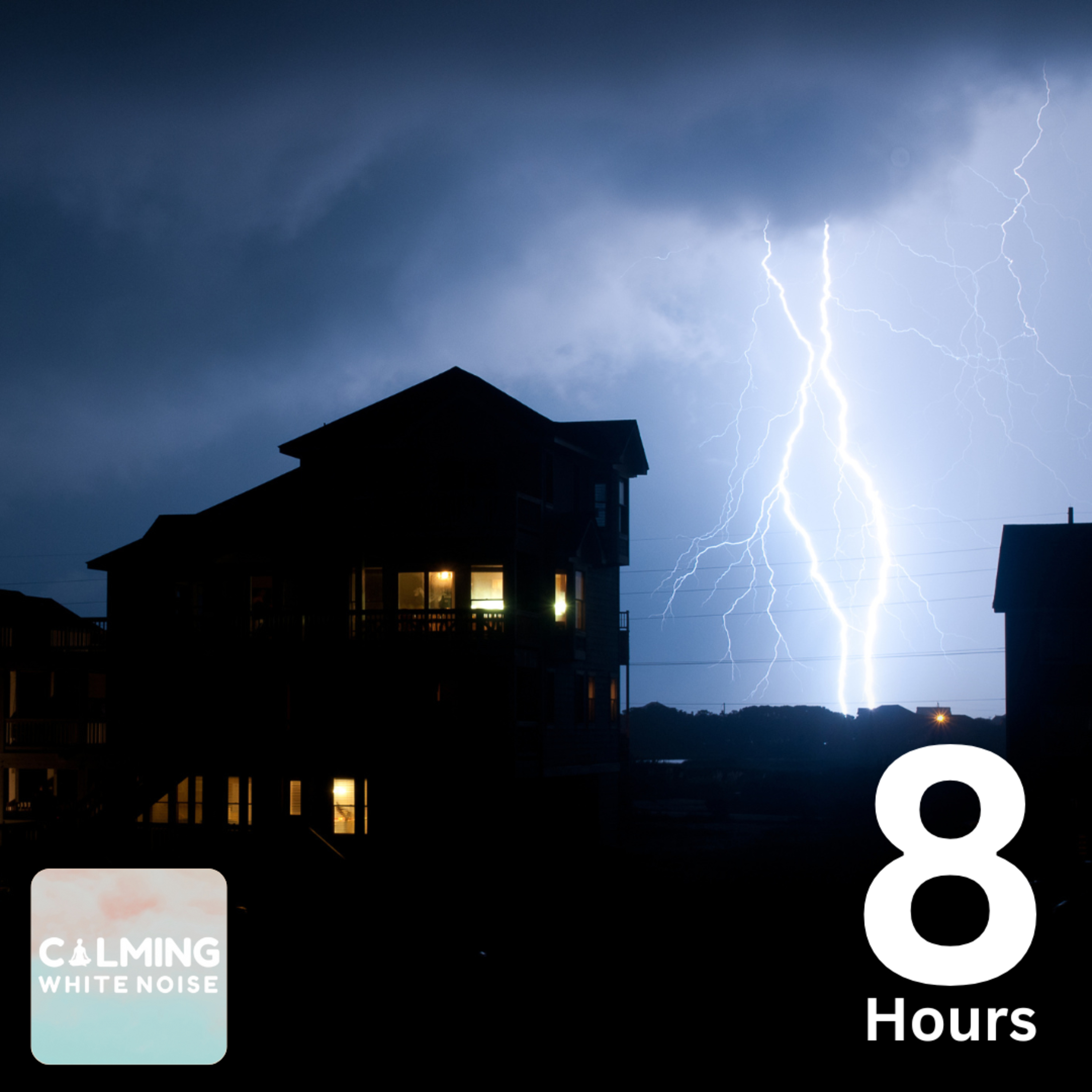 Residential Thunderstorm Sounds (8 Hours) | Rain and Thunder Sounds for Sleep & Relaxation episode artwork