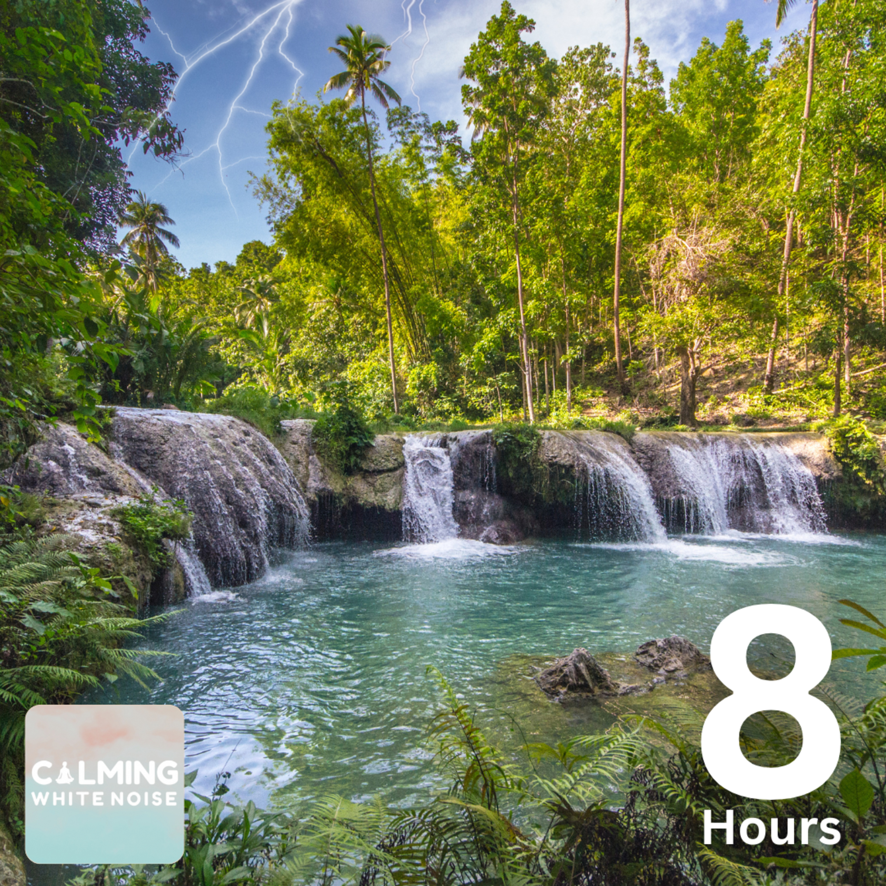 Small Waterfall with Thunder Sounds (8 Hours) | White Noise for Sleeping episode artwork