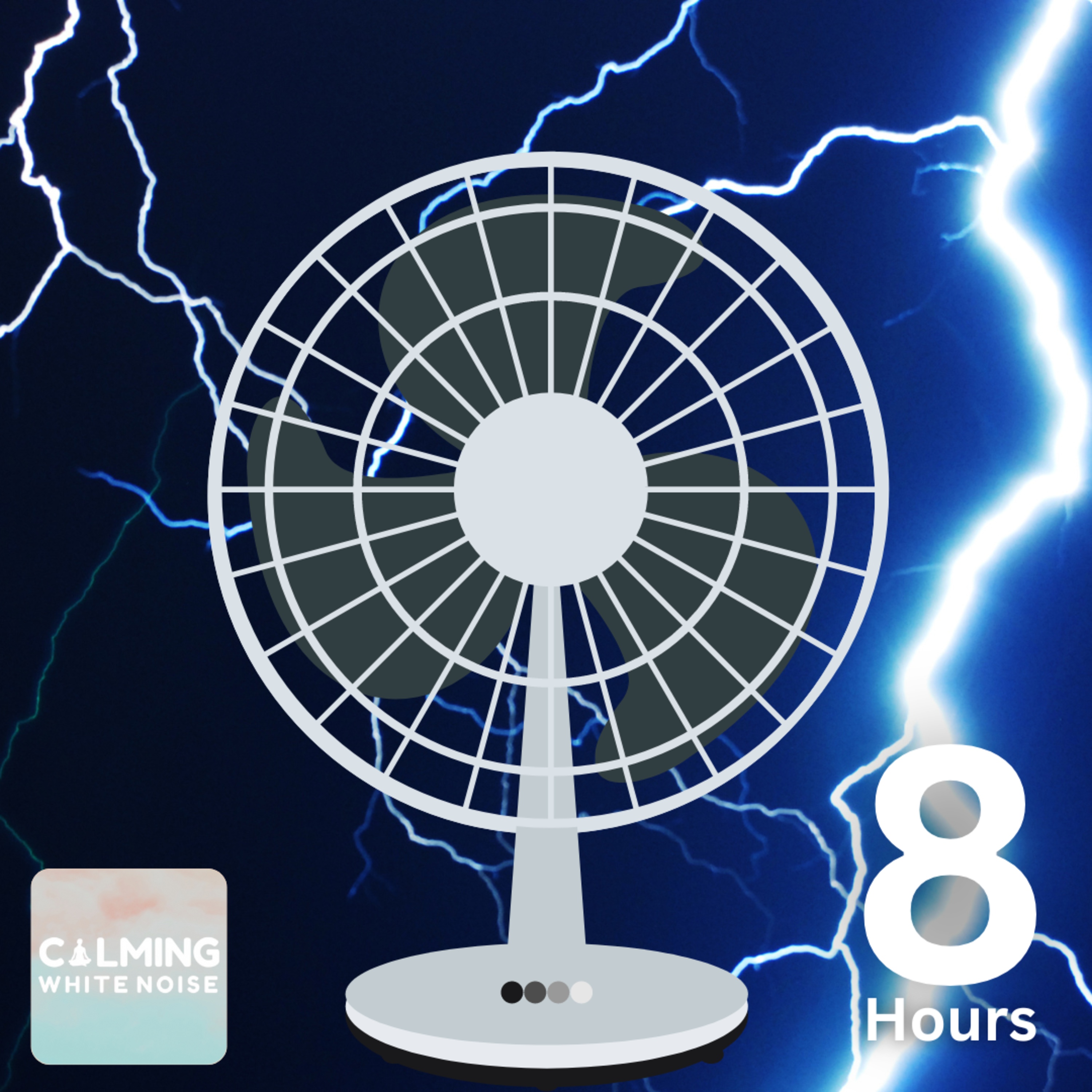 Fan Noise + Thunderstorm Sounds (8 Hours) | Beat insomnia with White Noise episode artwork