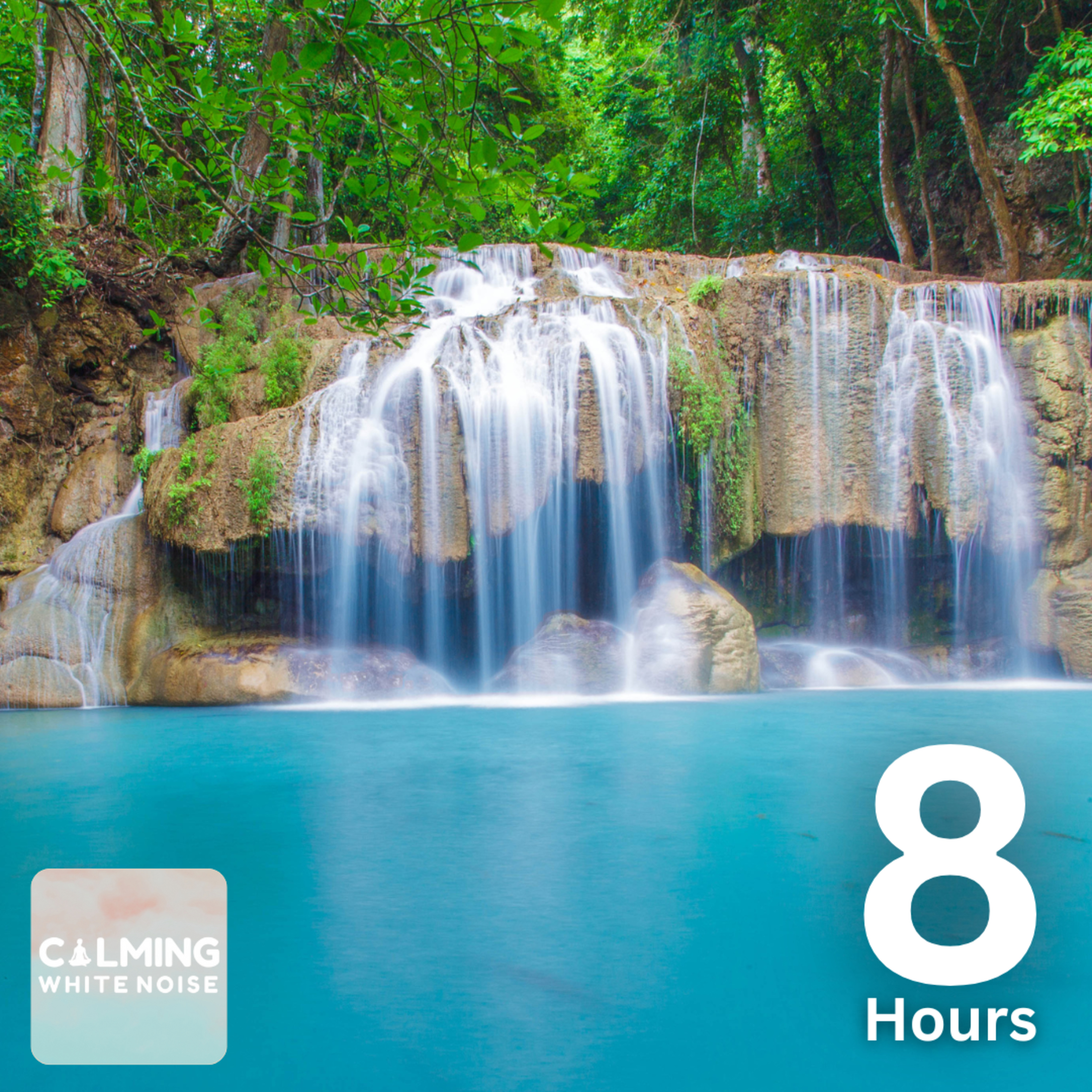 Waterfall Sounds for Sleeping (8 Hours) | Calming Water White Noise