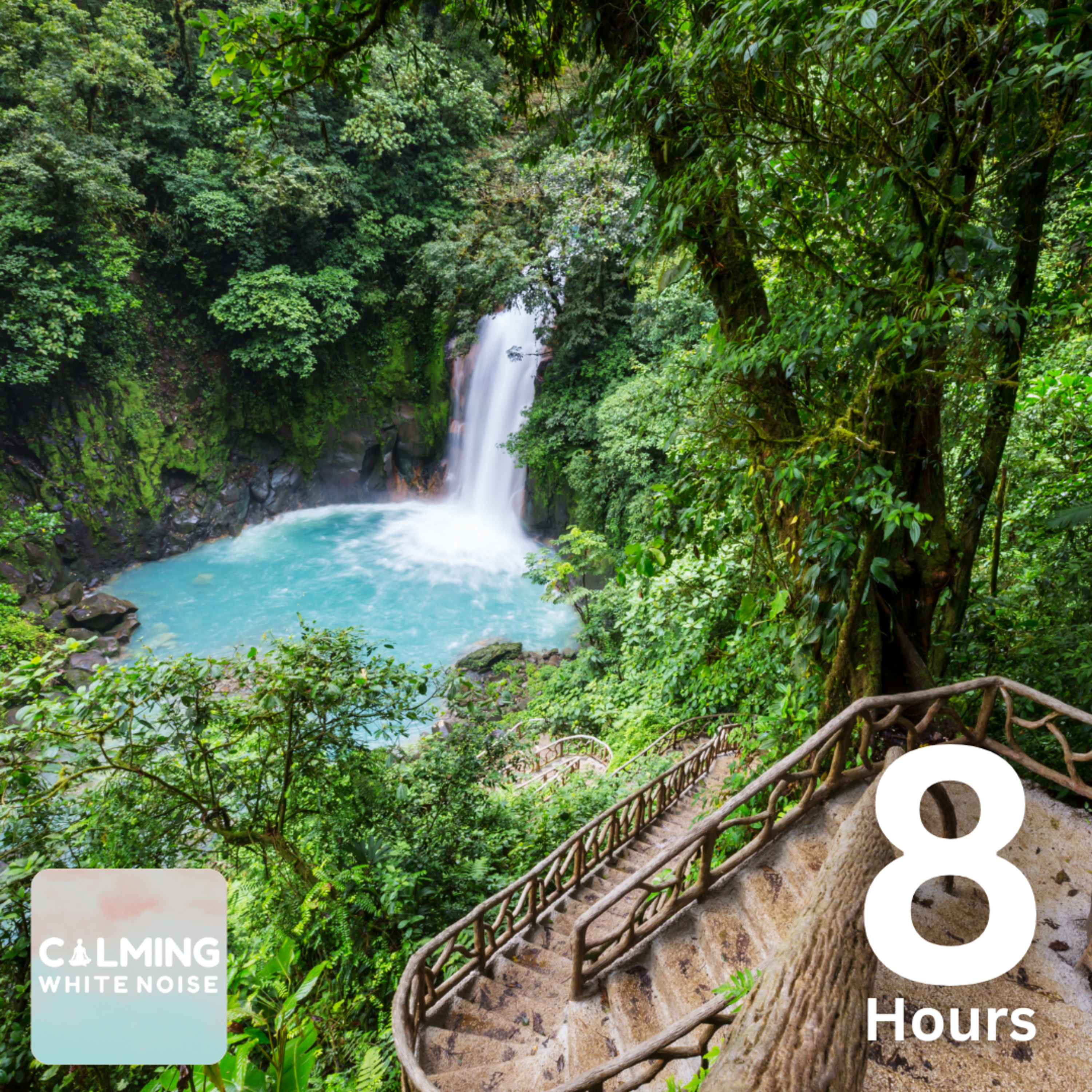 Relaxing Forest Waterfall Ambience (8 Hours) | Soothing Water Sounds with Birds Chirping episode artwork