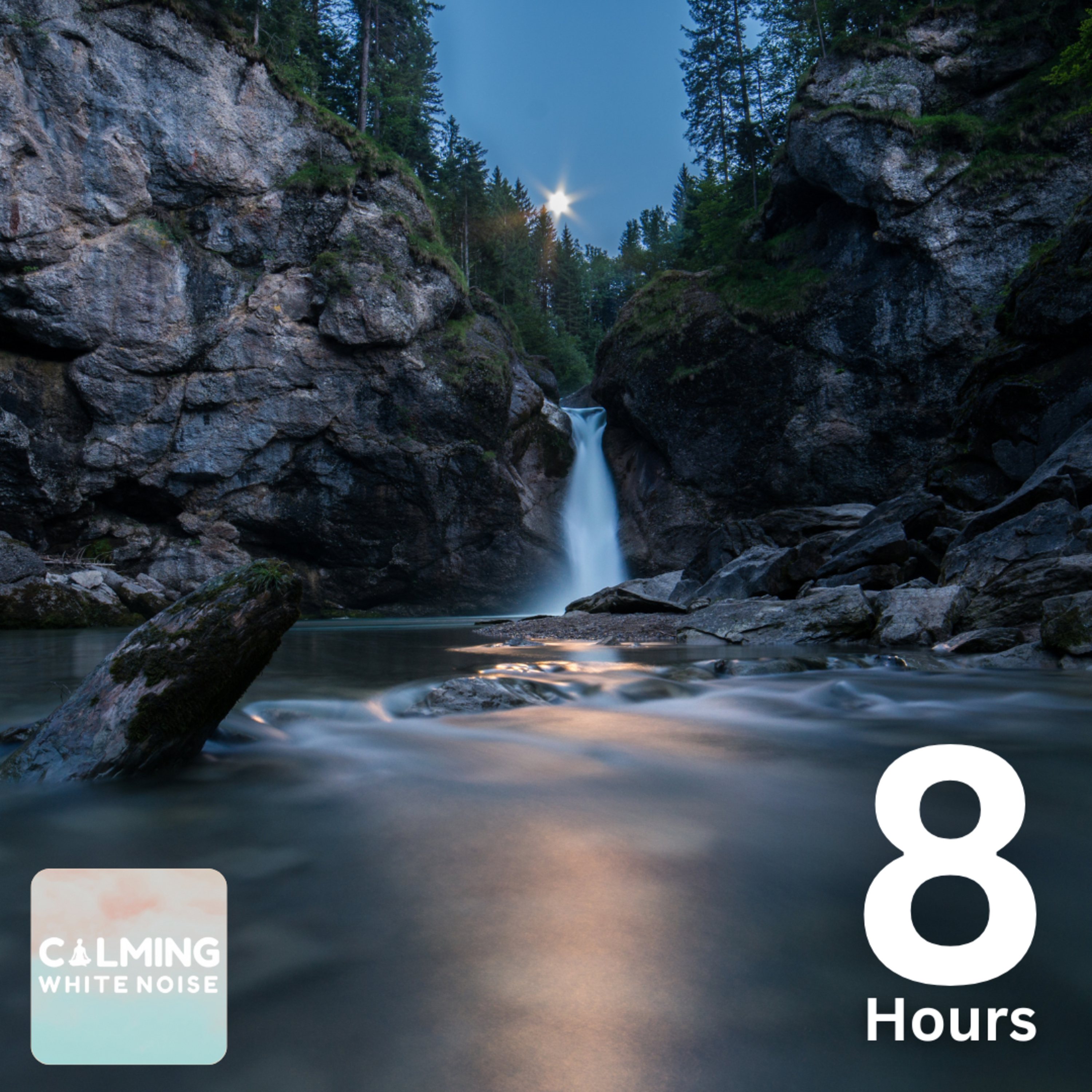 Gentle Waterfall + Cricket Sounds for Studying (8 Hours) | Stay Focused with Water Sounds episode artwork