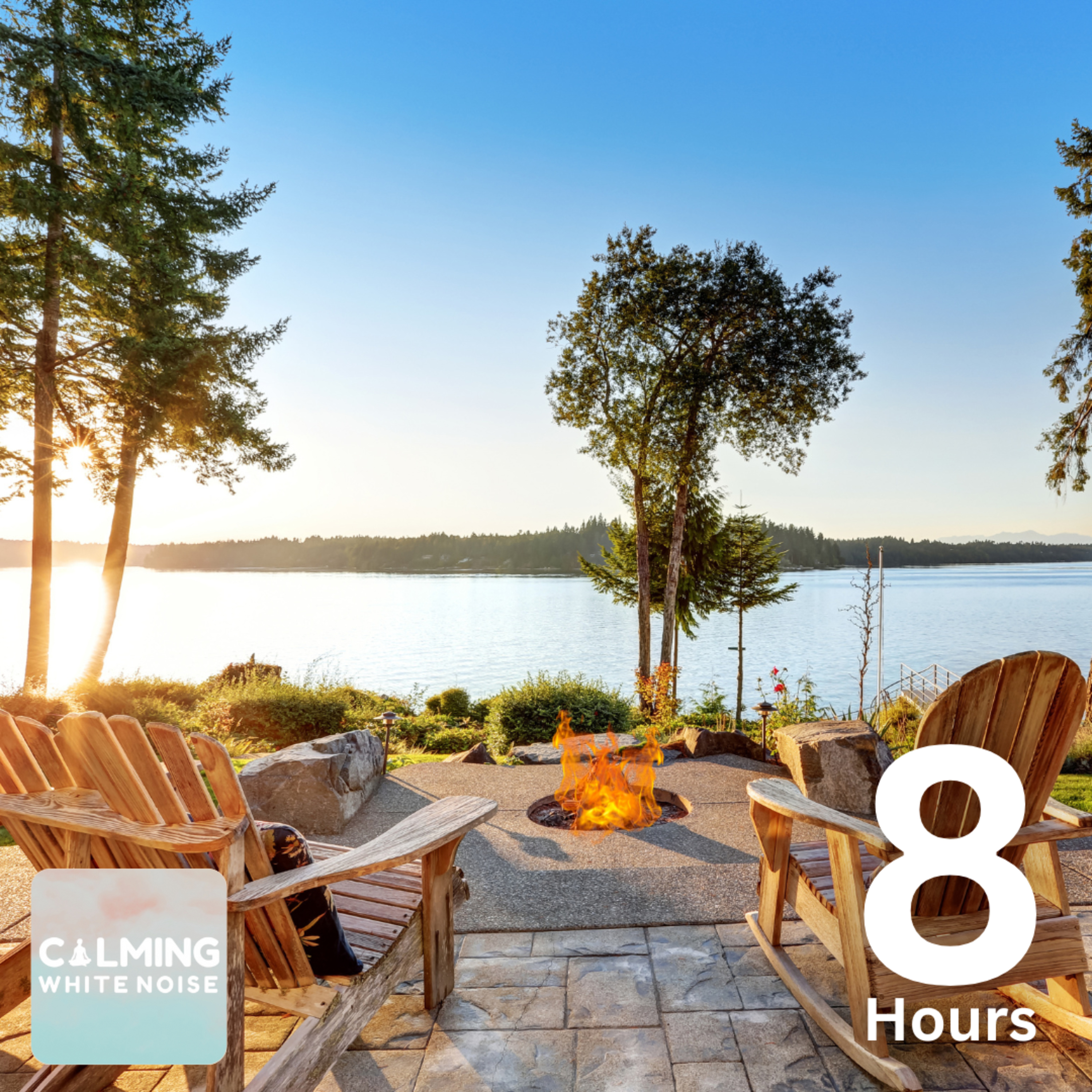 Cozy Lake House Porch in Spring Ambience (8 Hours) | Relaxing Waves, Birdsong & Campfire Sounds episode artwork