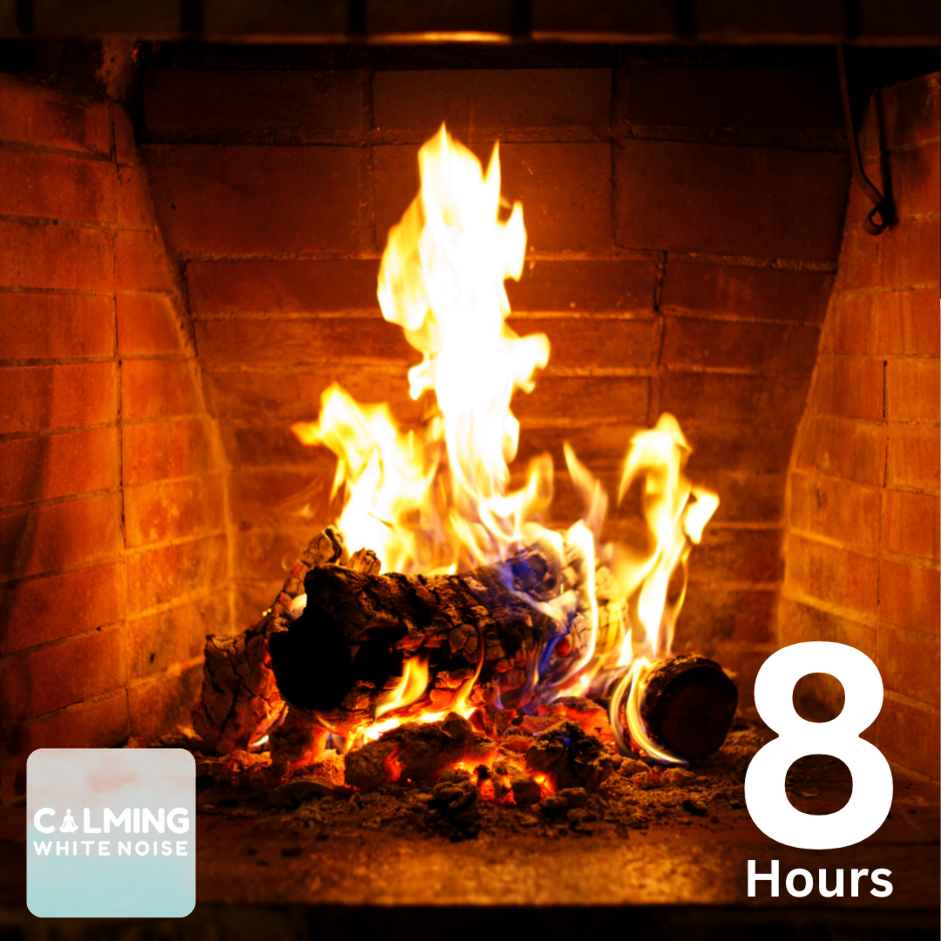 Warm Fireplace Ambience (8 hours) | Fireplace Burning & Crackling Sounds for Relaxing episode artwork