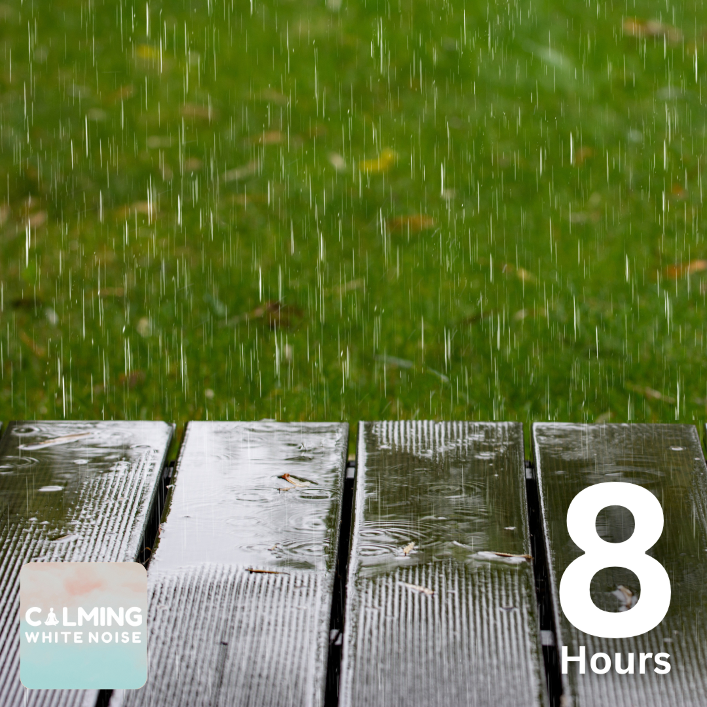 Gentle Rain Falling on Porch (8 Hours) | Pink Noise for Stress Relief episode artwork