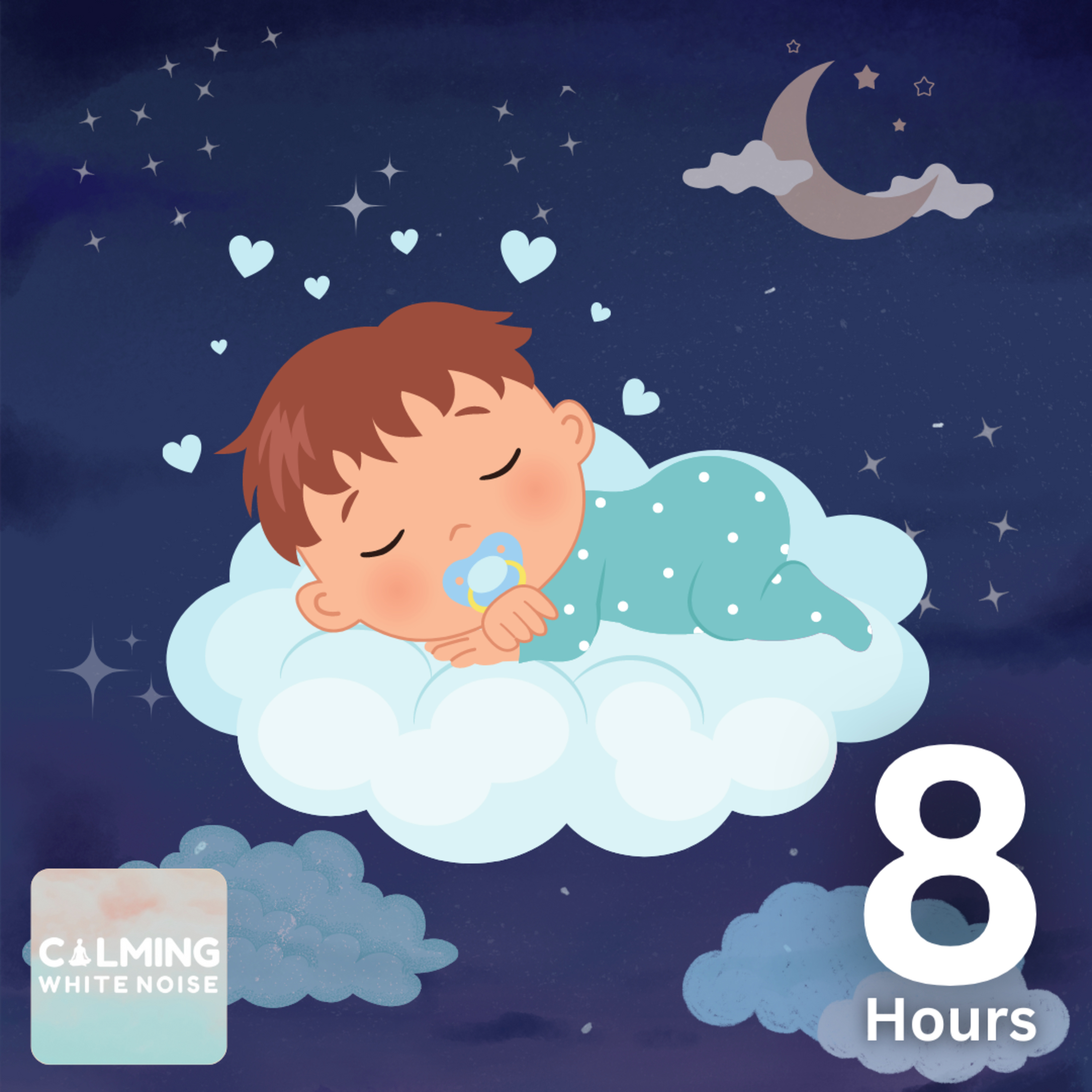 White Noise for Babies (8 Hours) | Comforting Sounds to Calm a Crying Baby