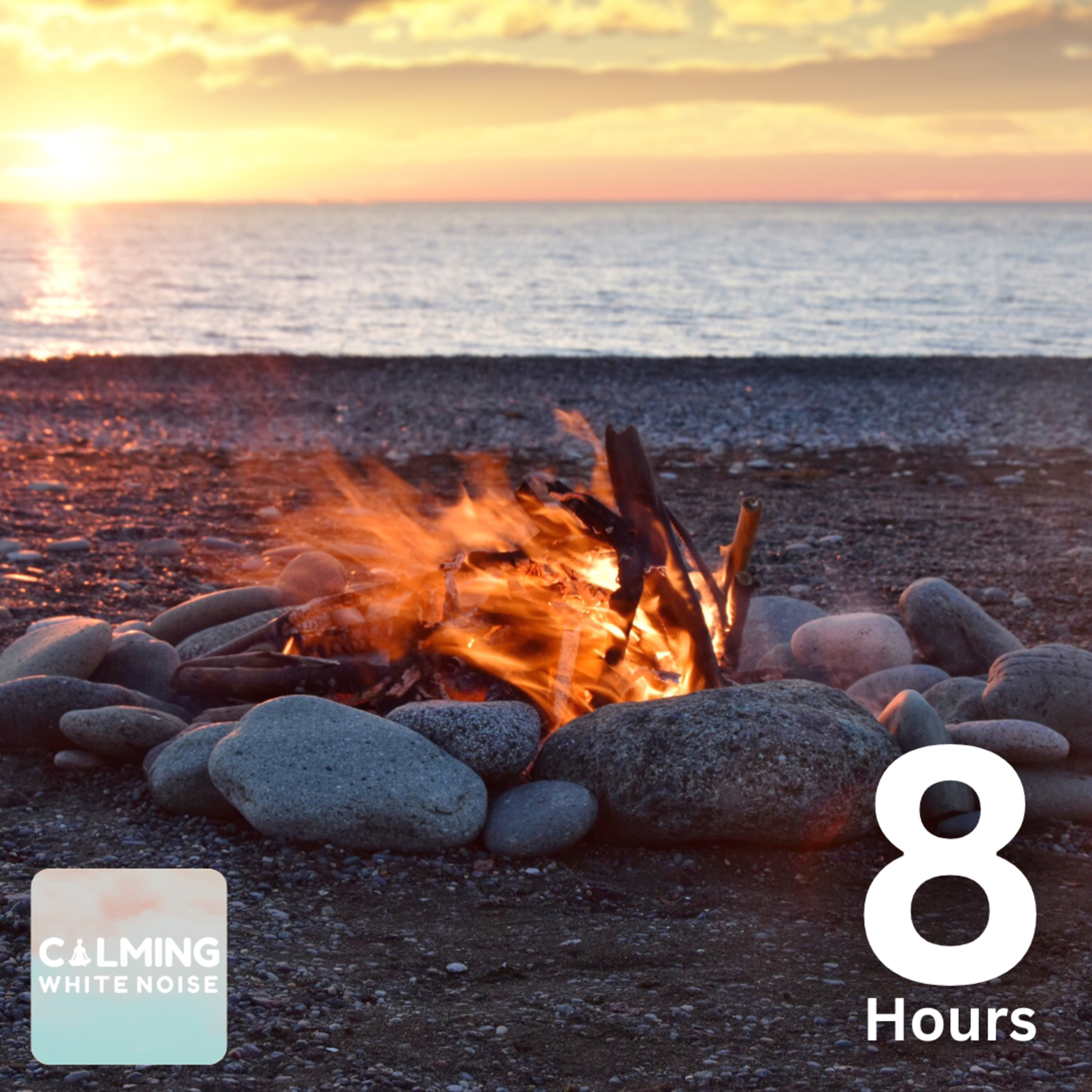 Beach Bonfire Sounds (8 Hours) | Fire Crackling and Waves Crashing for Studying episode artwork