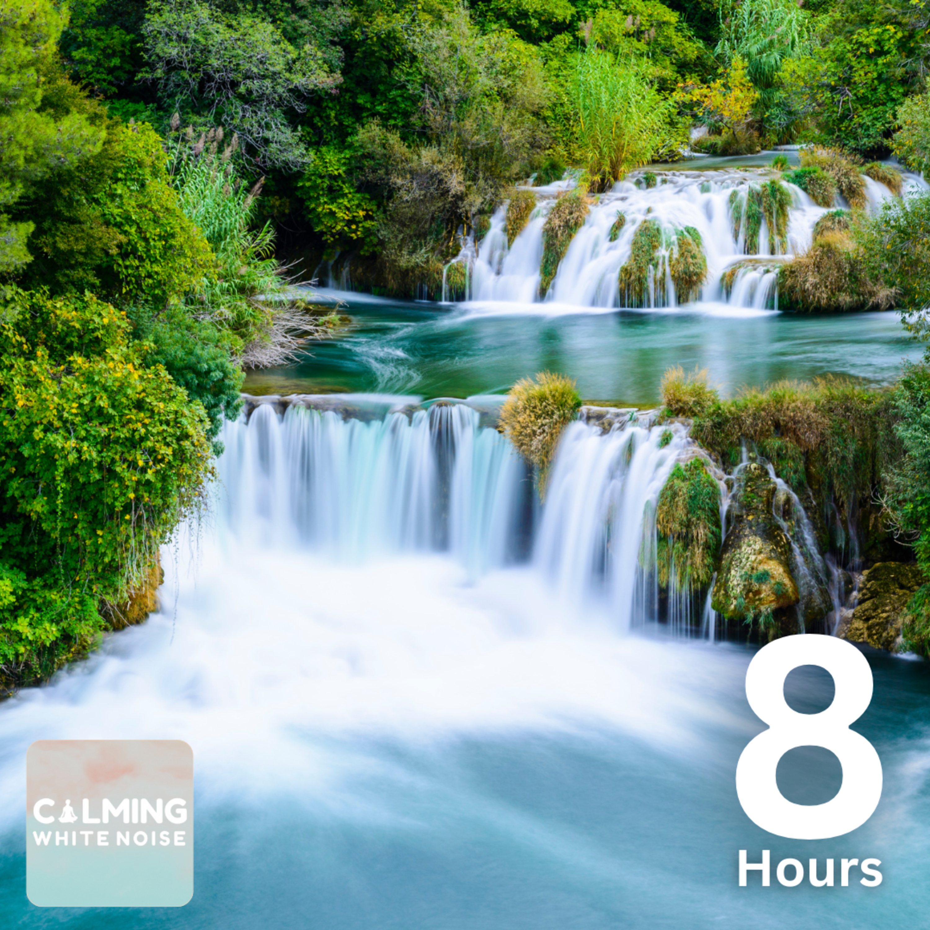 White Noise Waterfall Sounds (8 Hours) | Calming Water Sounds for Sleep and Relaxation episode artwork