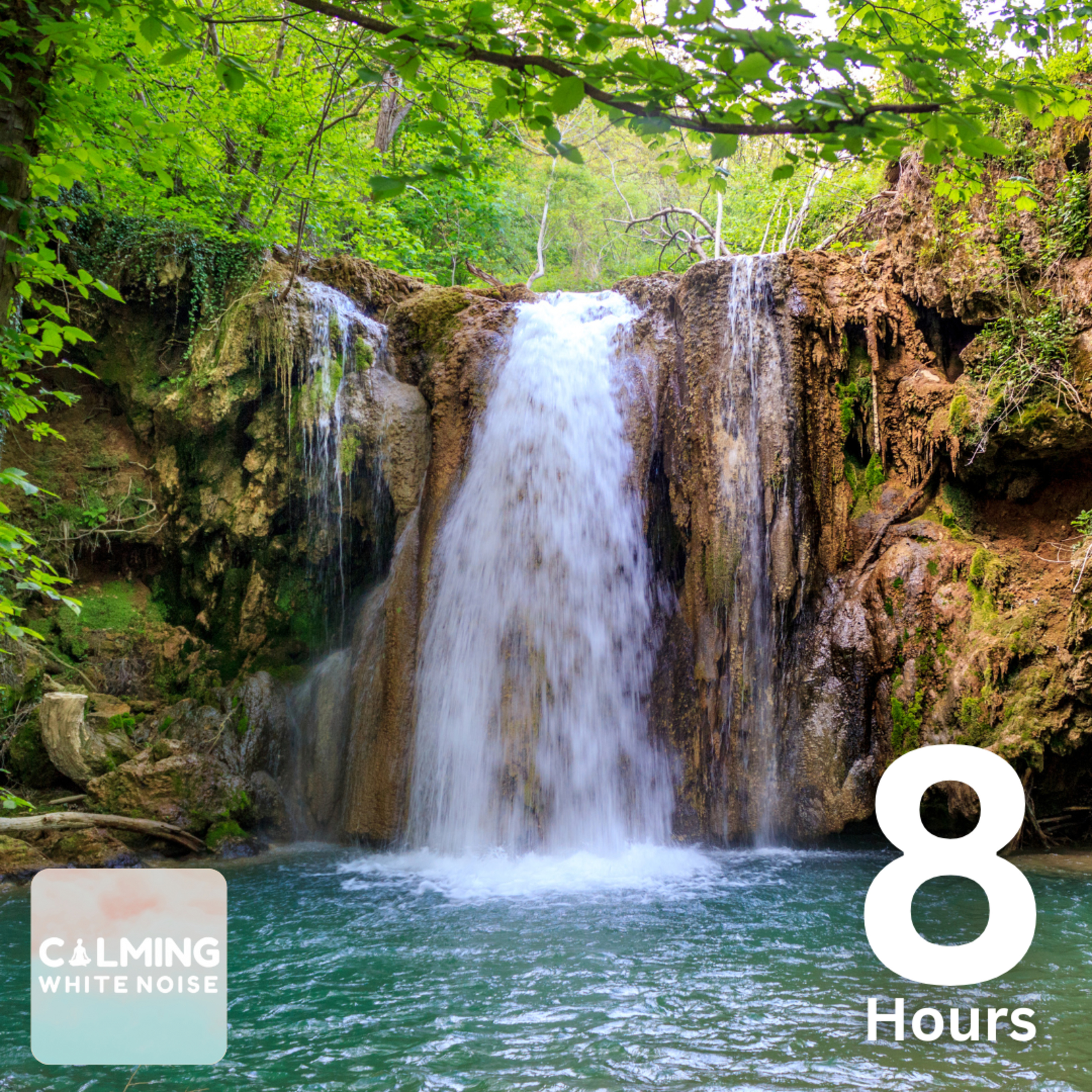 Study with Nature | Gentle Waterfall Sounds for Concentration (8 Hours)