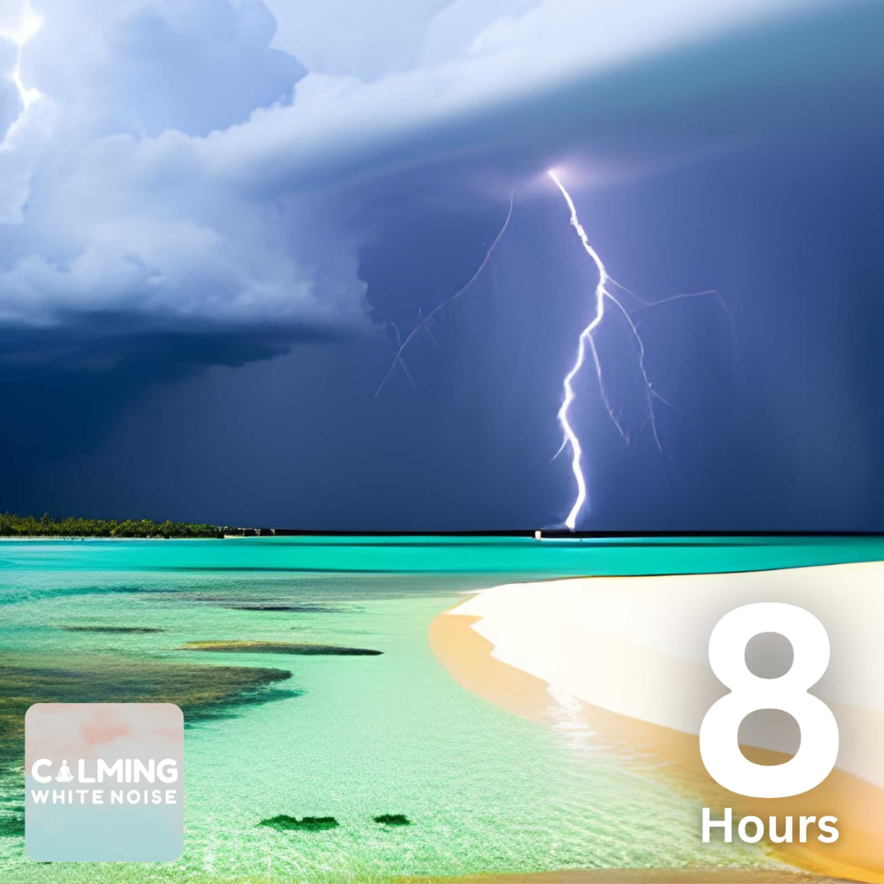 Thunderstorm in Paradise (8 Hours) | Ocean Waves and Thunderstorm Sounds for Relaxation episode artwork
