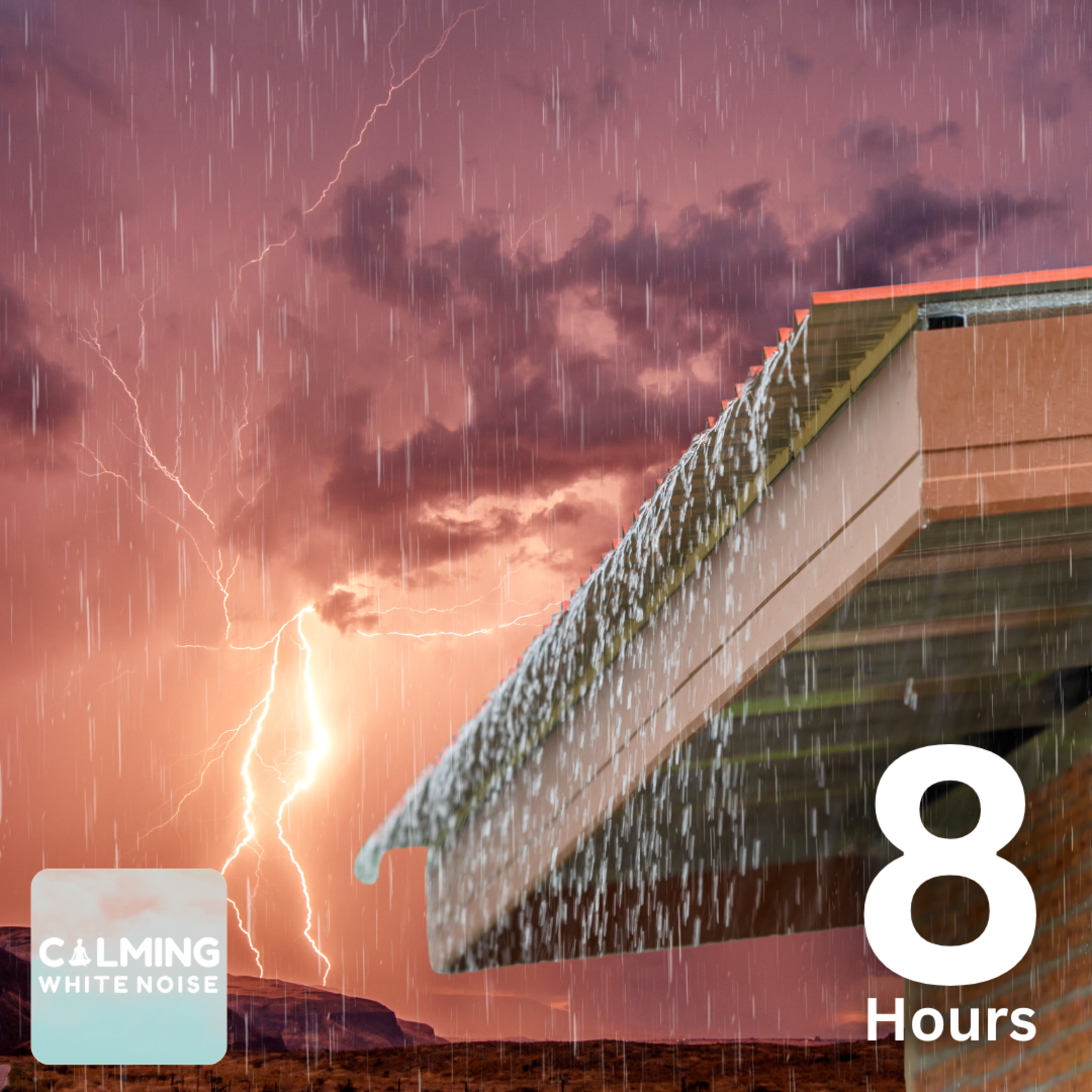 Strong Thunder and Rain on Tin Roof (8 Hours) | Relaxing Sleep Sounds