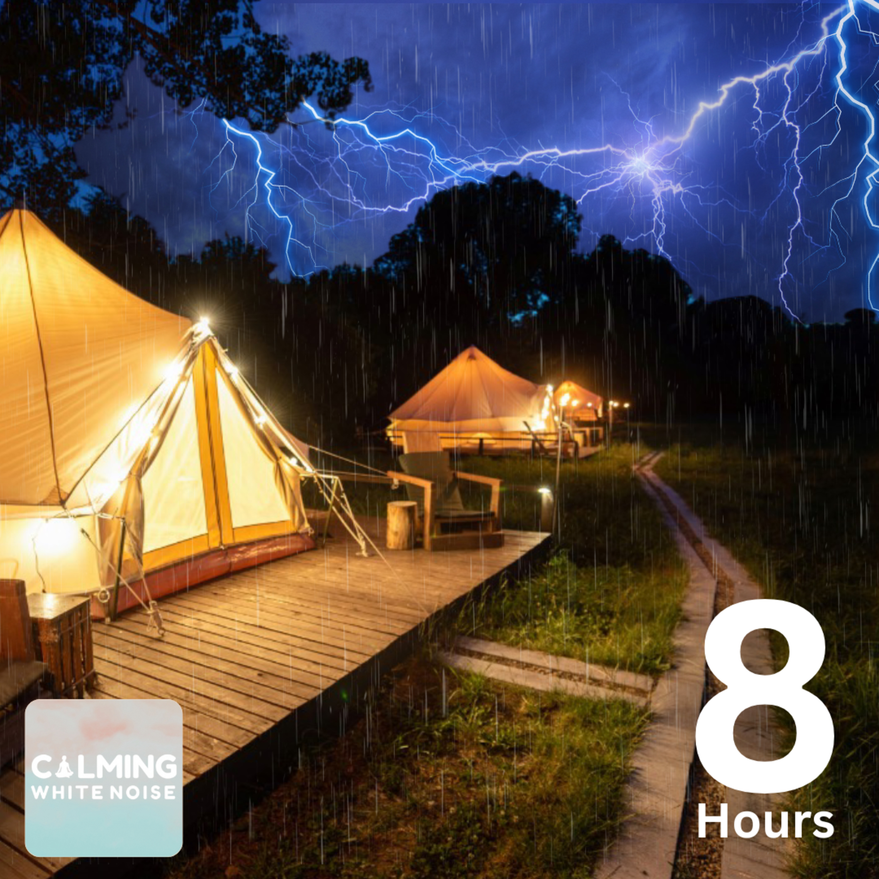 Thunderstorm and Heavy Rain Patter on Tent (8 Hours) | Sounds for Sleep & Relaxation episode artwork